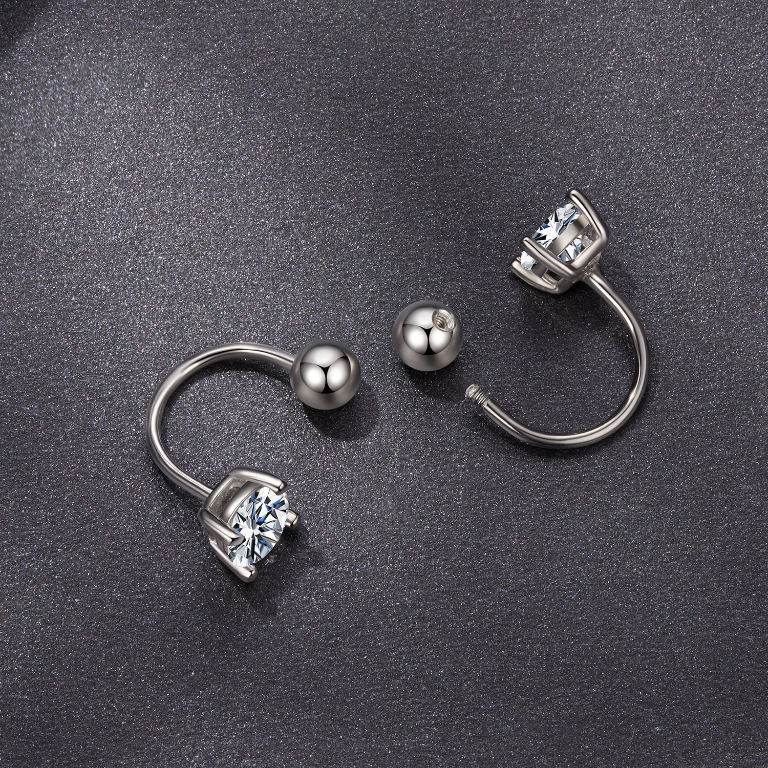 925 Sterling Silver Moissanite 0.1ct Earrings 1.3cm for Women DestGlow