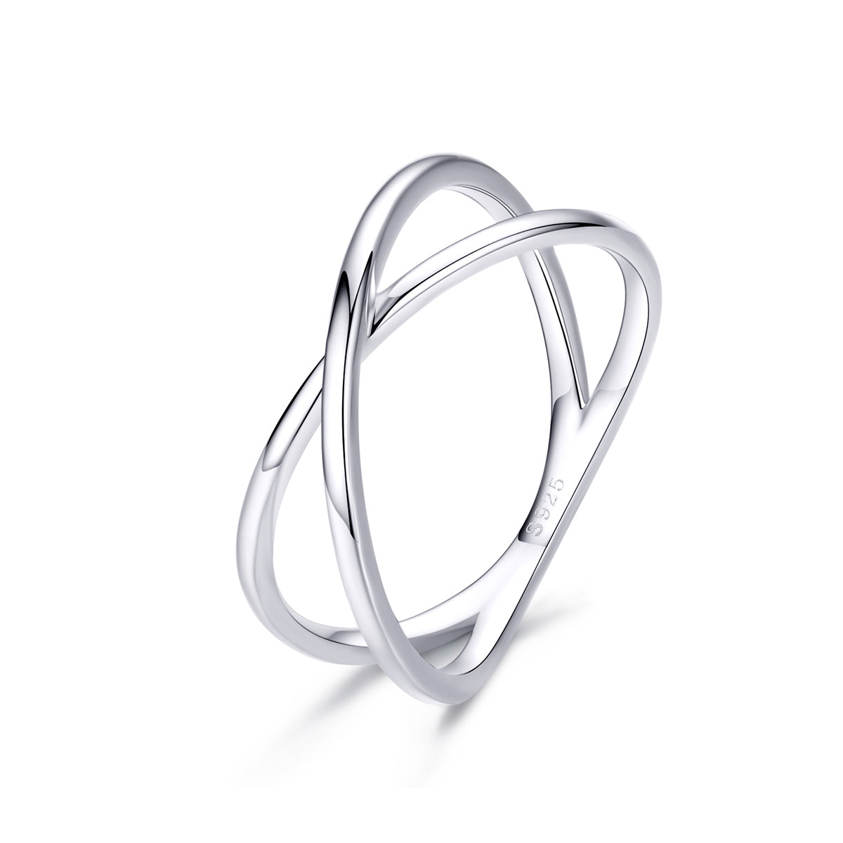 925 Sterling Silver Plated Platinum Ring Size 5.0 for Women DestGlow