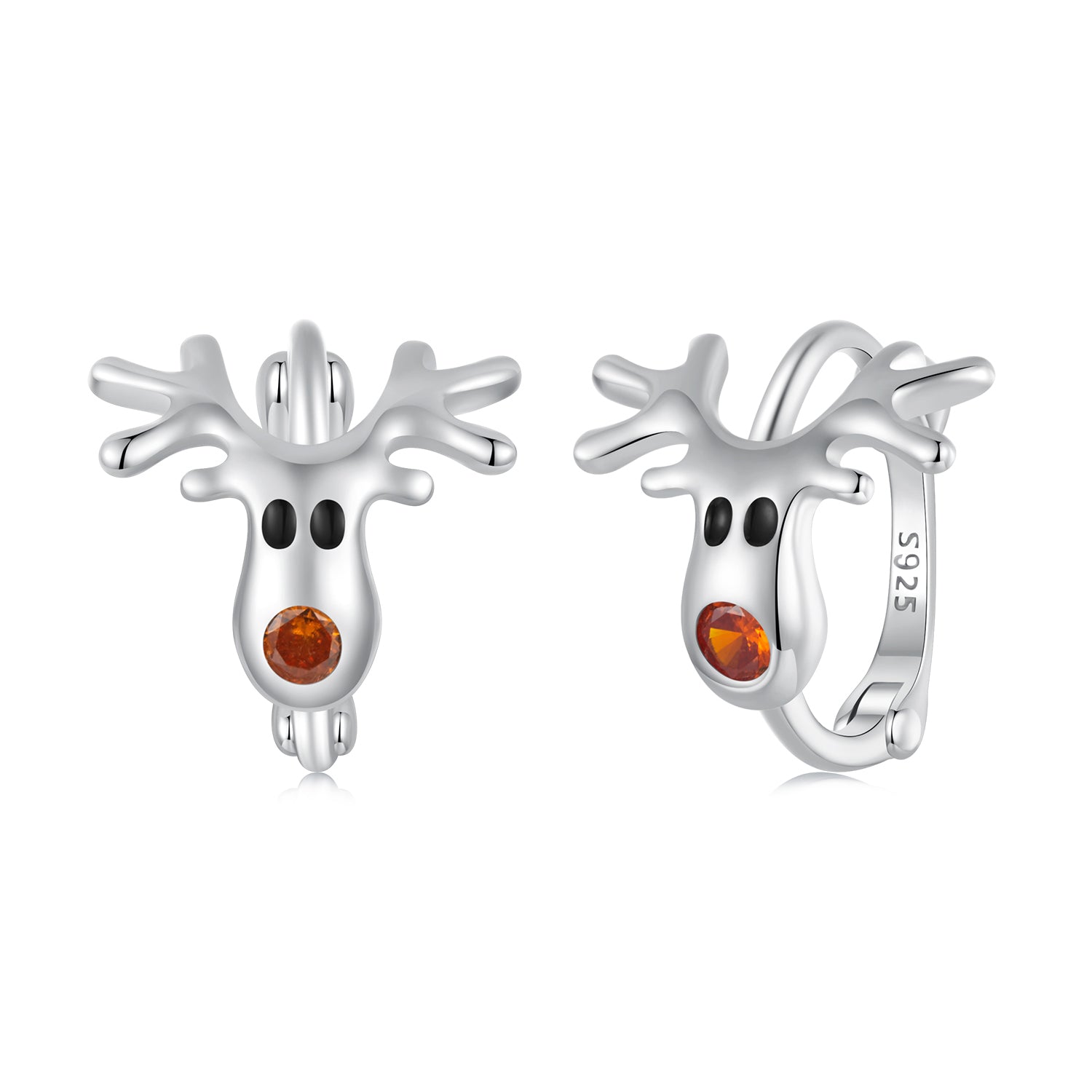 925 Sterling Silver White Gold Plated Pavé Set CZ Earrings for Women DestGlow