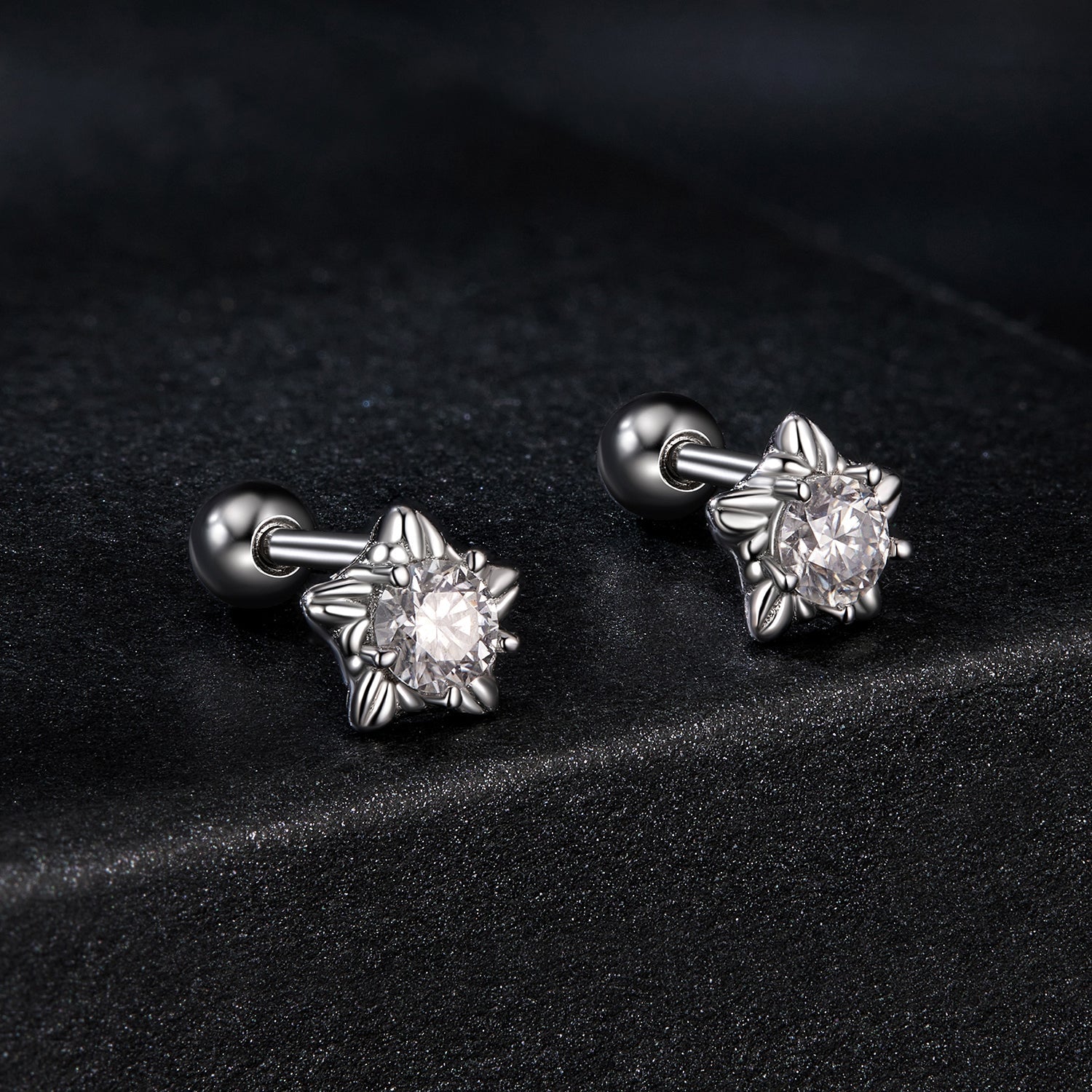 925 Sterling Silver Moissanite Stud Earrings 5mm for Women DestGlow