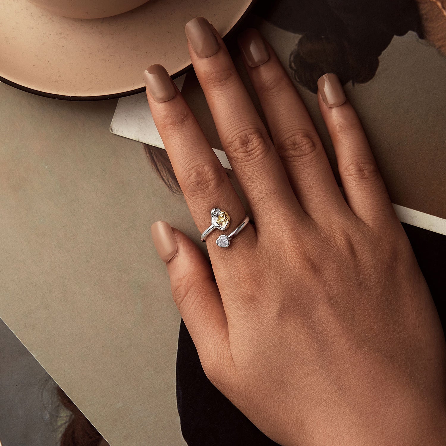 925 Sterling Silver White Gold Plated Ring with CZ - 3mm DestGlow