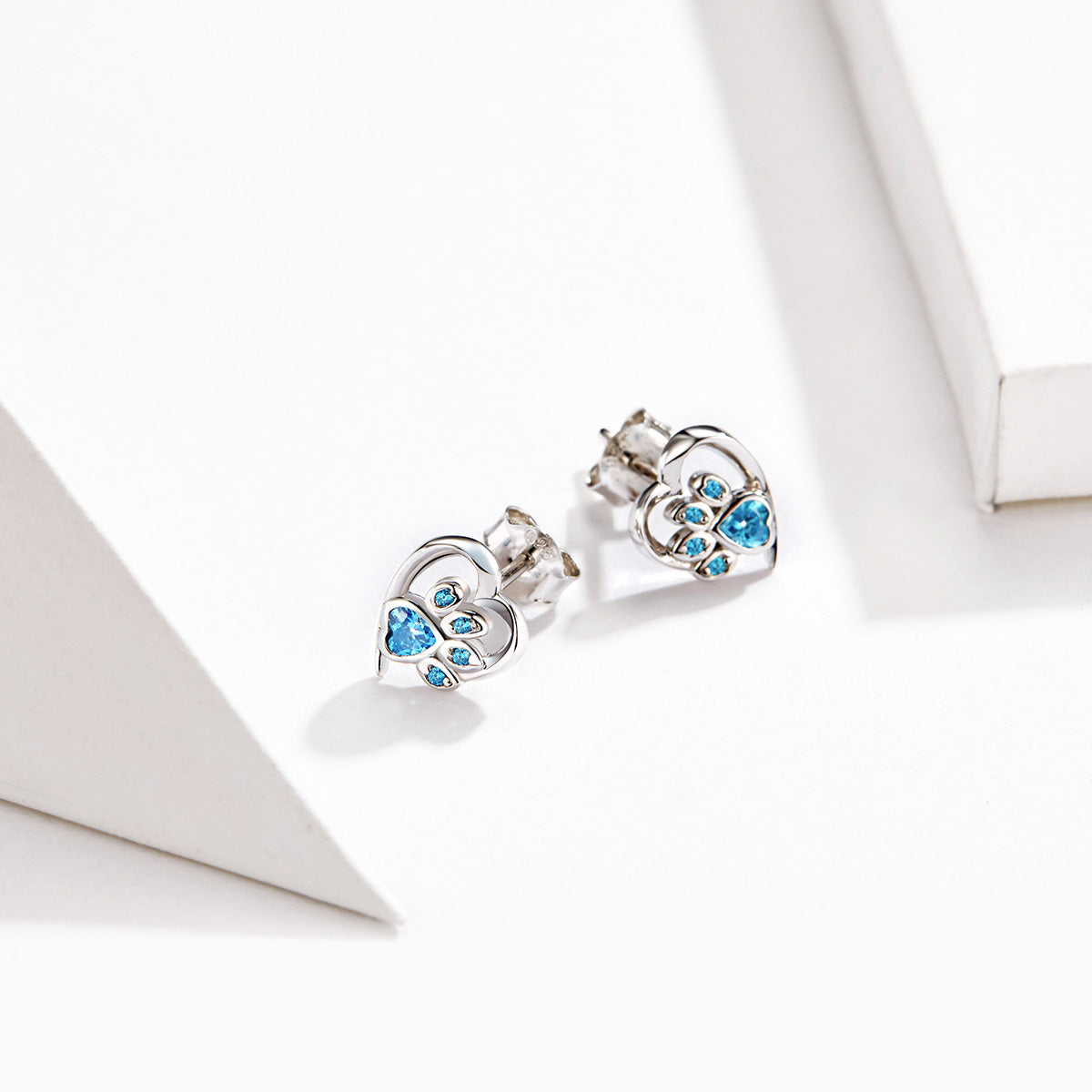 925 Sterling Silver Earrings with Pavé Setting CZ, 0.9cm for Women DestGlow