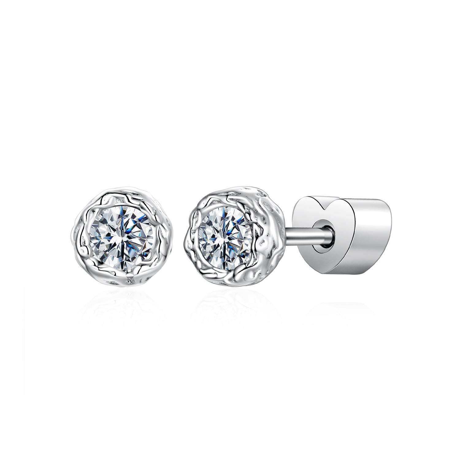 925 Sterling Silver 0.5 Carat Moissanite Earring for Women DestGlow