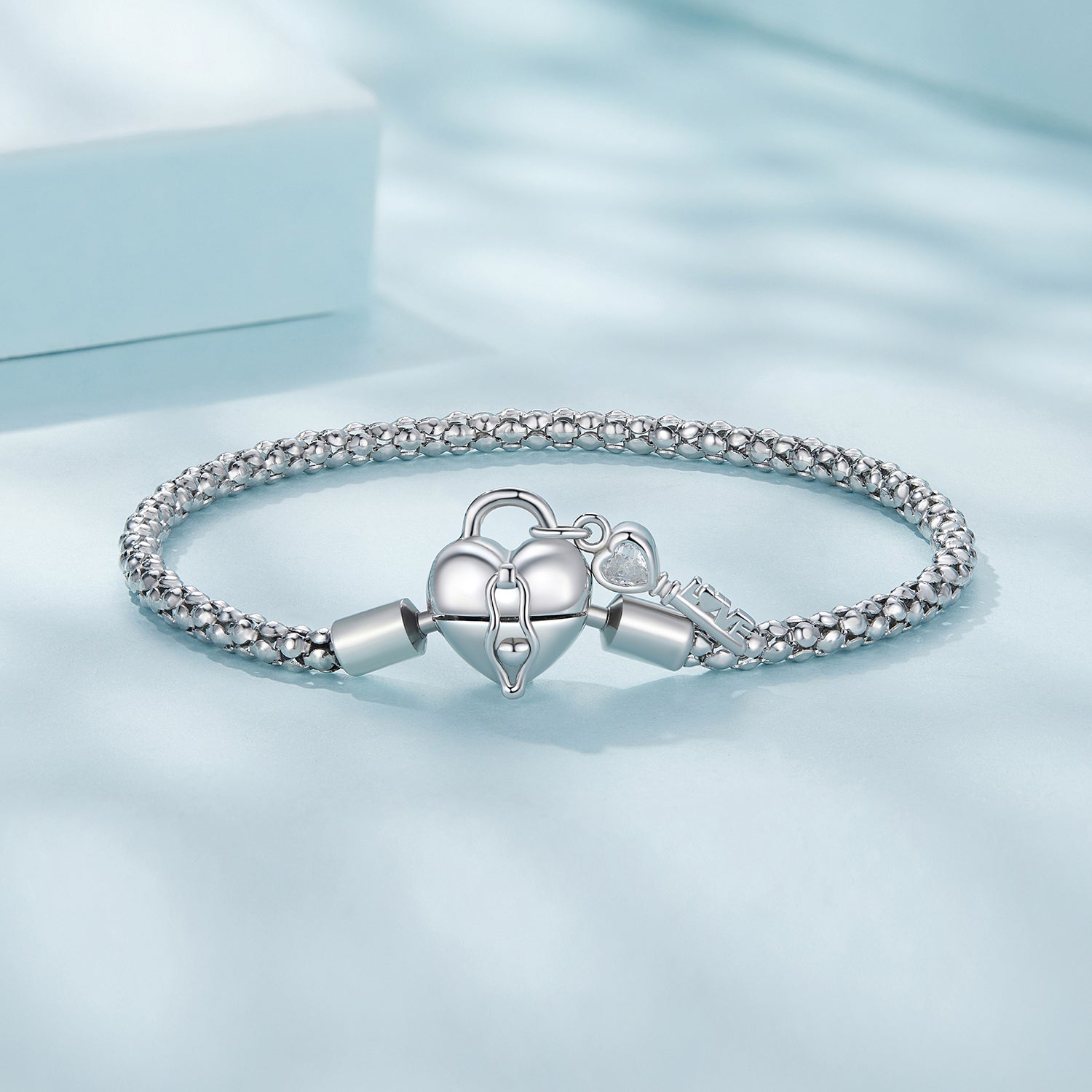 925 Sterling Silver Pavé Setting CZ Bracelet Size 17.0 for Women DestGlow