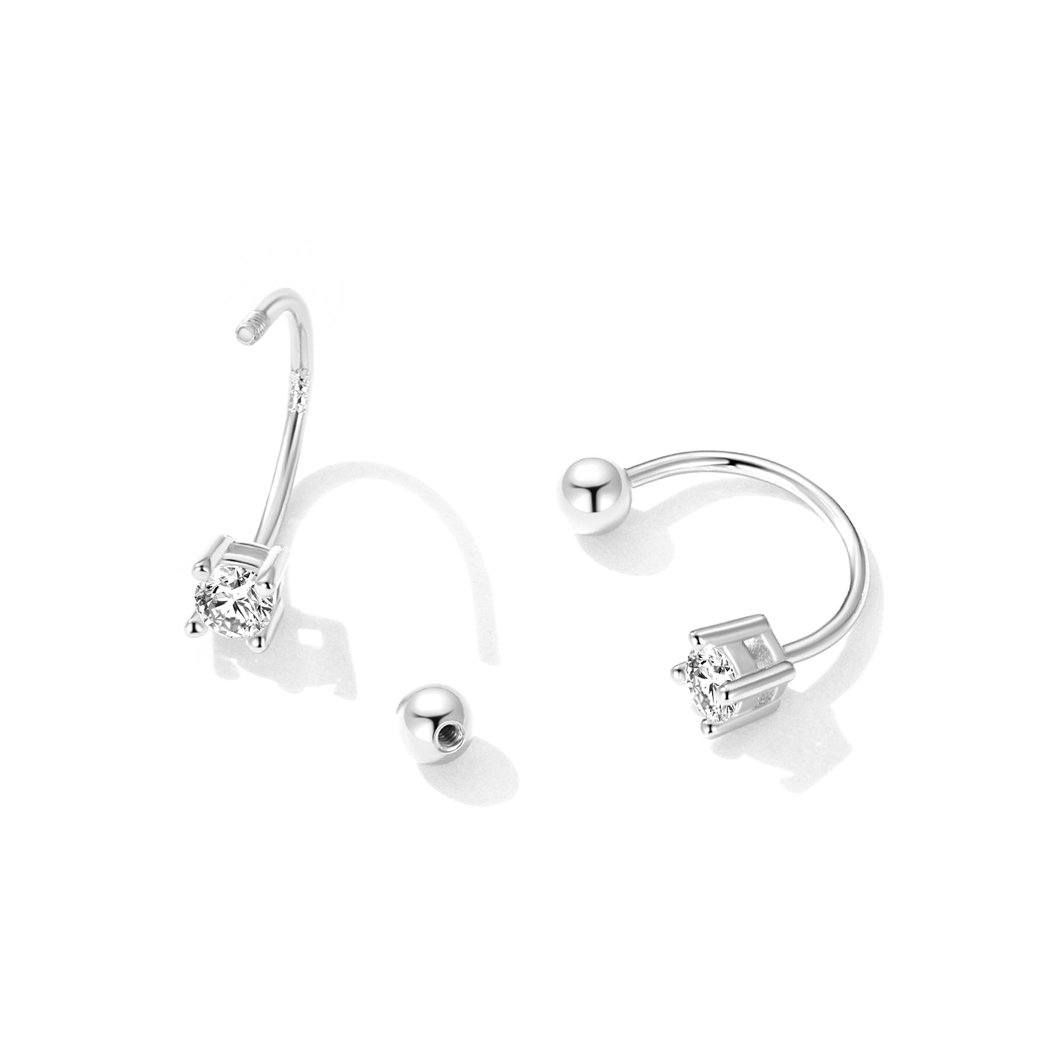 925 Sterling Silver Earrings for Women with CZ in Pavé Setting DestGlow