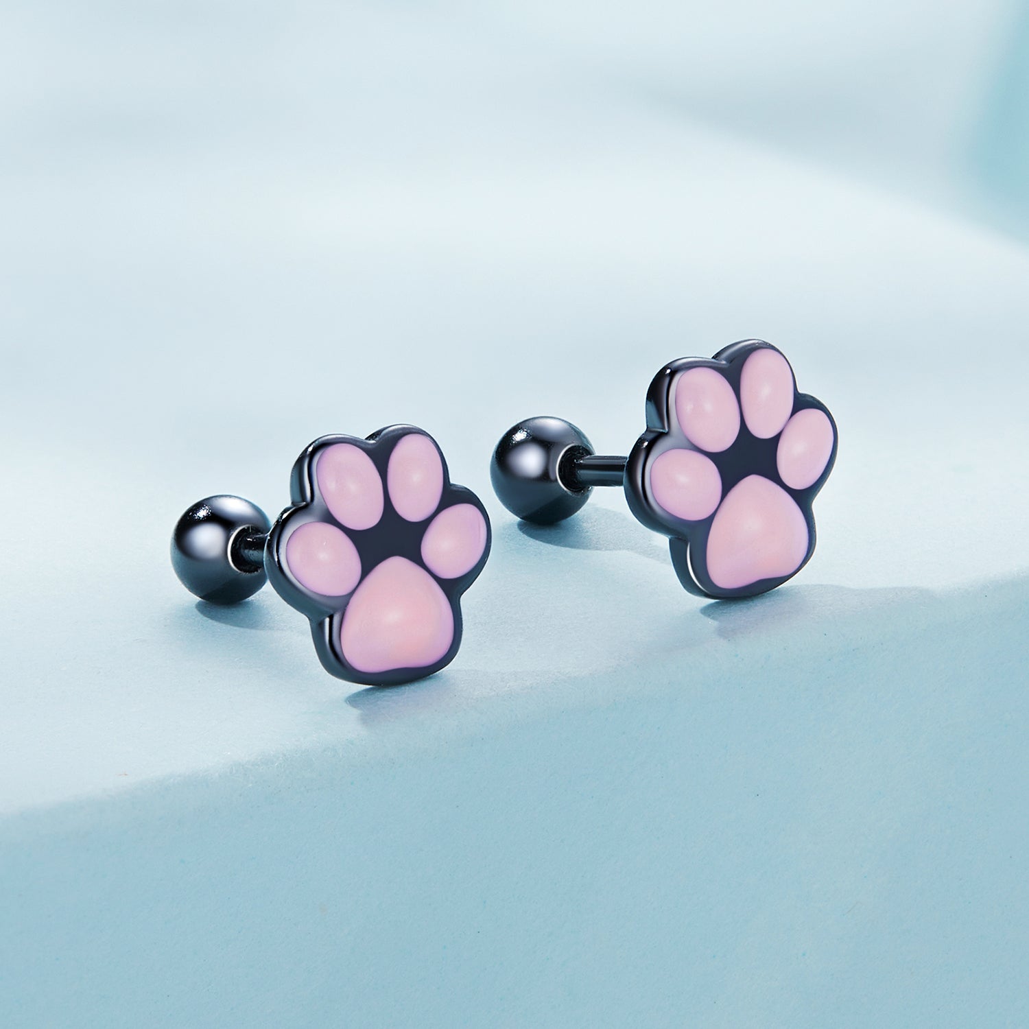 925 Sterling Silver Enamel Black Gold Plated Earrings for Women DestGlow