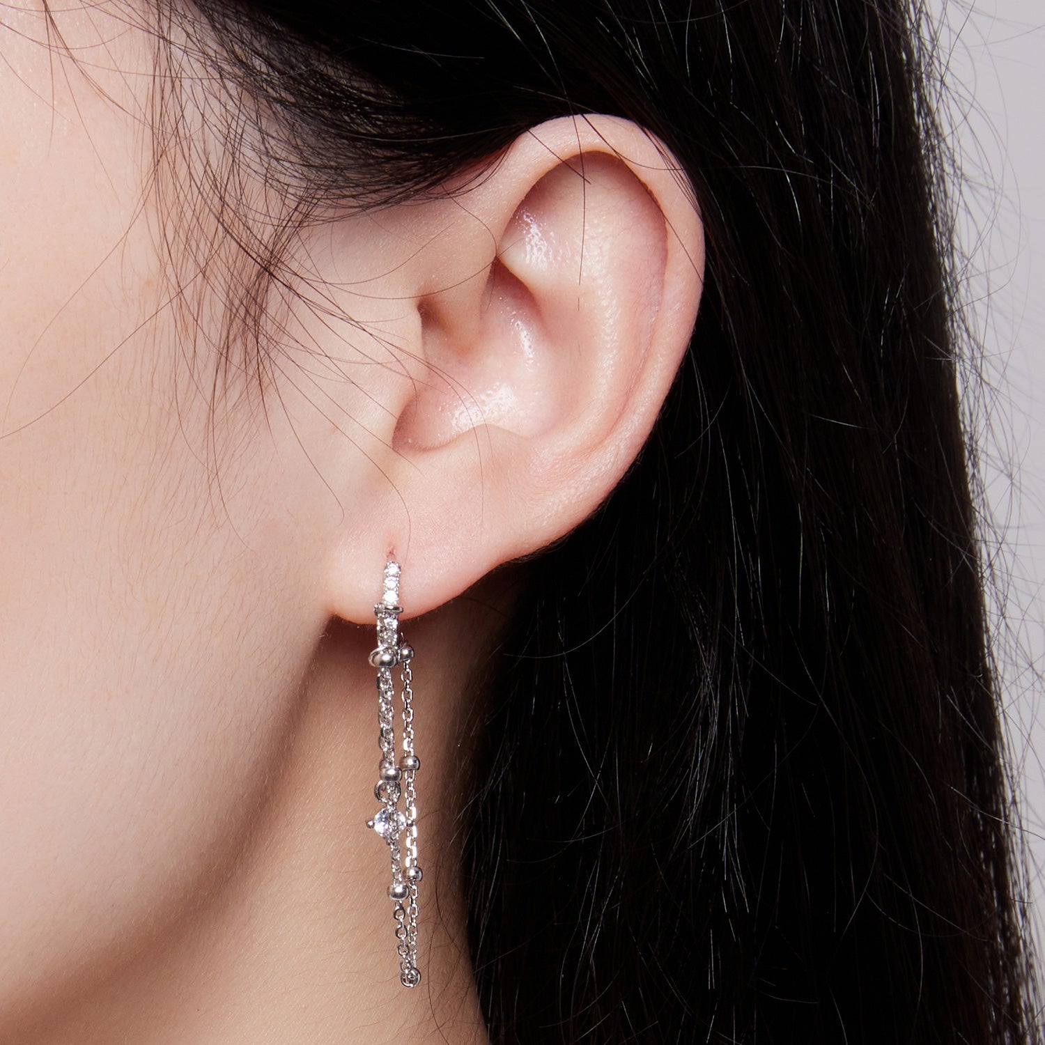 925 Sterling Silver Pavé Setting CZ Earrings for Women DestGlow