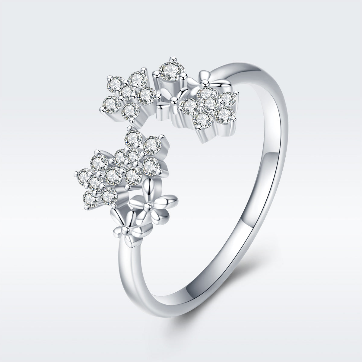 S925 Sterling Silver Pavé Setting CZ Ring for Women DestGlow