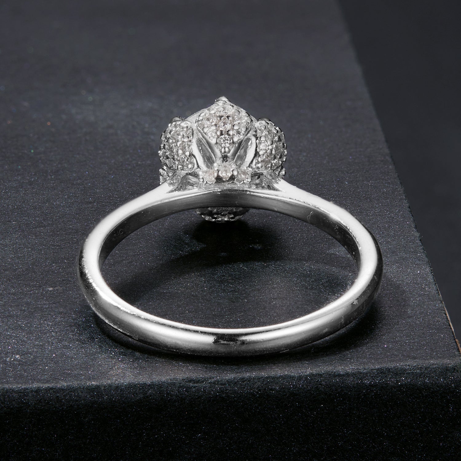 925 Sterling Silver Moissanite Ring 1ct Size 6 White Gold Plated for Women DestGlow
