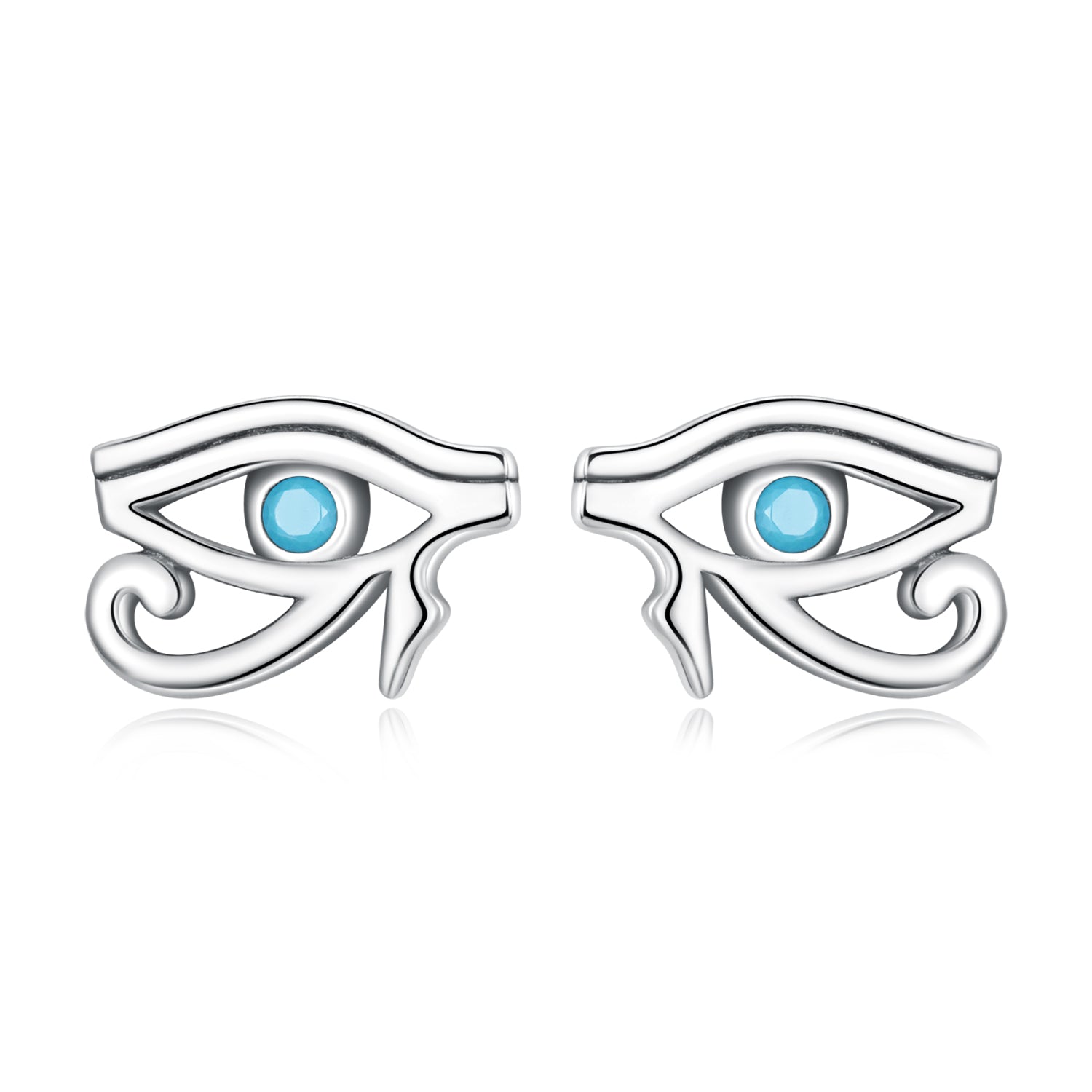 925 Sterling Silver Turquoise Earrings, 0.6*0.9cm, Oxidized Silver Finish for Women DestGlow