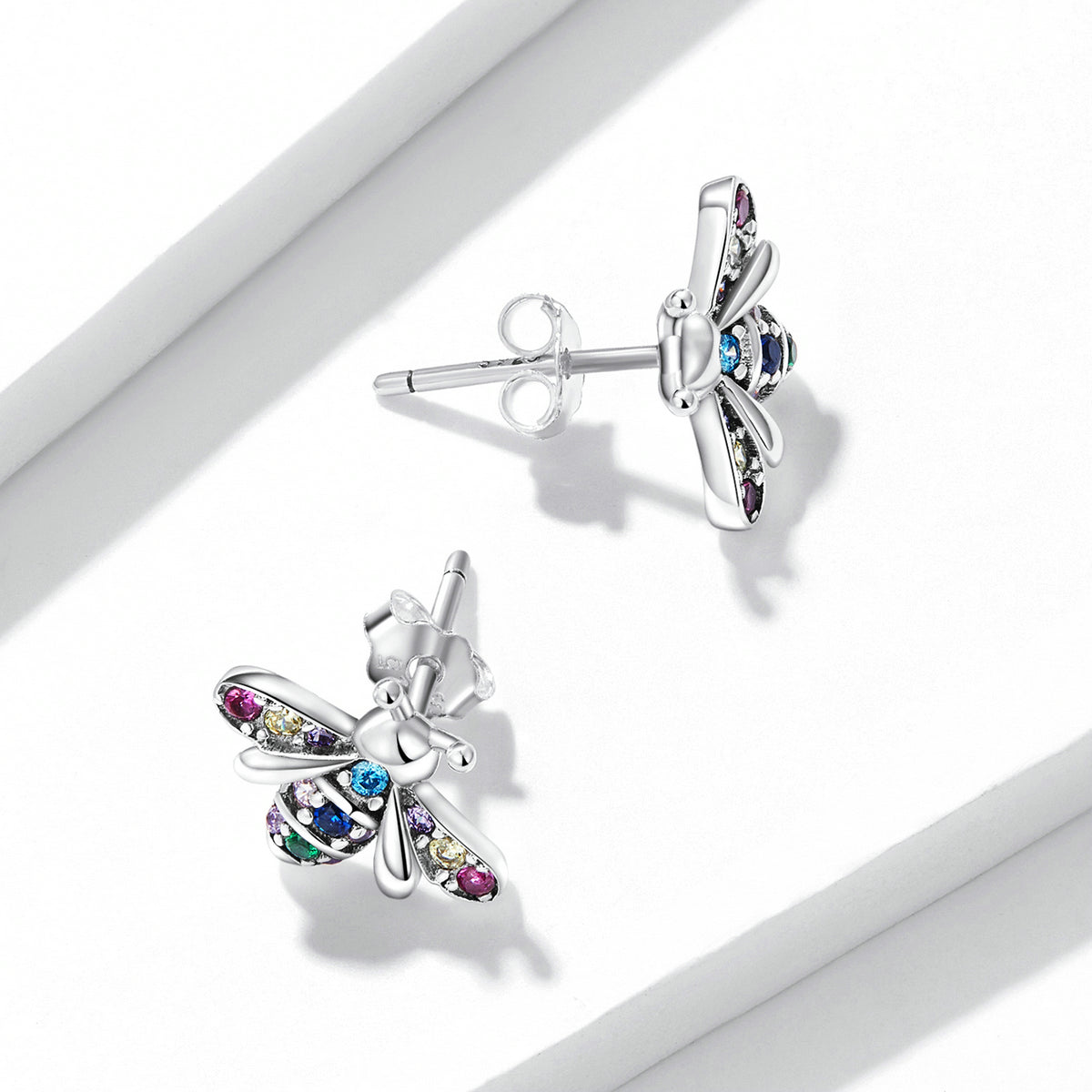 925 Sterling Silver Pavé Setting CZ Earrings for Women DestGlow