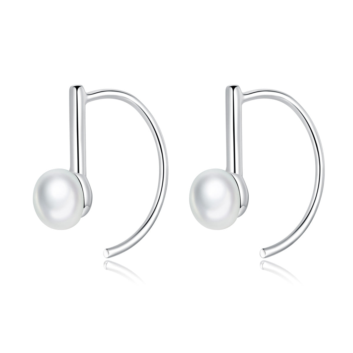 925 Sterling Silver Earrings in Rose Gold with Beads for Women DestGlow