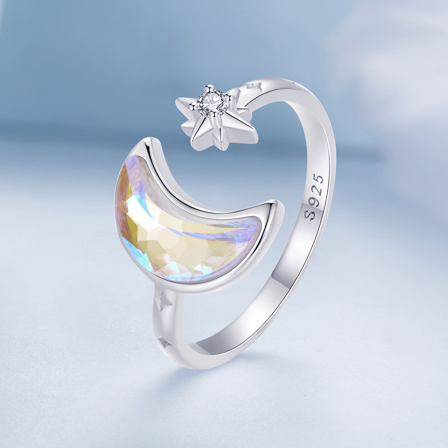 925 Sterling Silver Ring with Pavé Setting CZ in 1.9mm Width for Women DestGlow