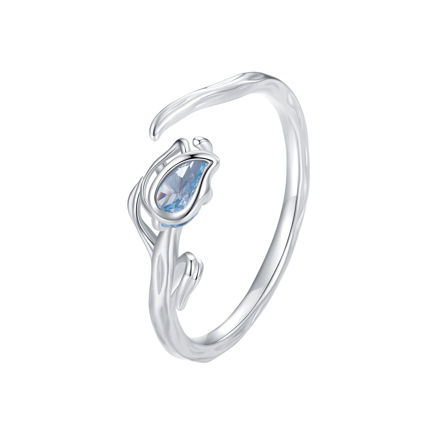 925 Sterling Silver 1.9mm Synthetic Spinel Ring for Women DestGlow