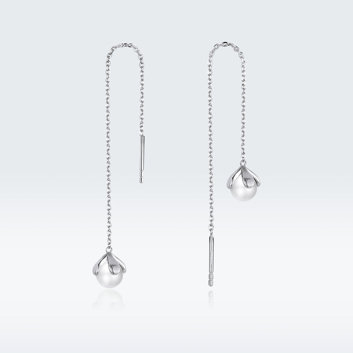 925 Sterling Silver Earrings with Quality Shell Pearl DestGlow