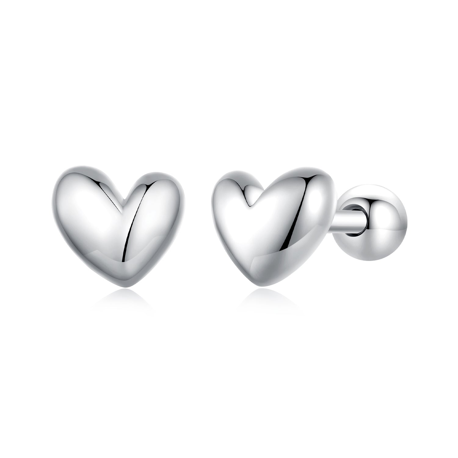 925 Sterling Silver Plated Platinum 5mm Earrings for Women DestGlow