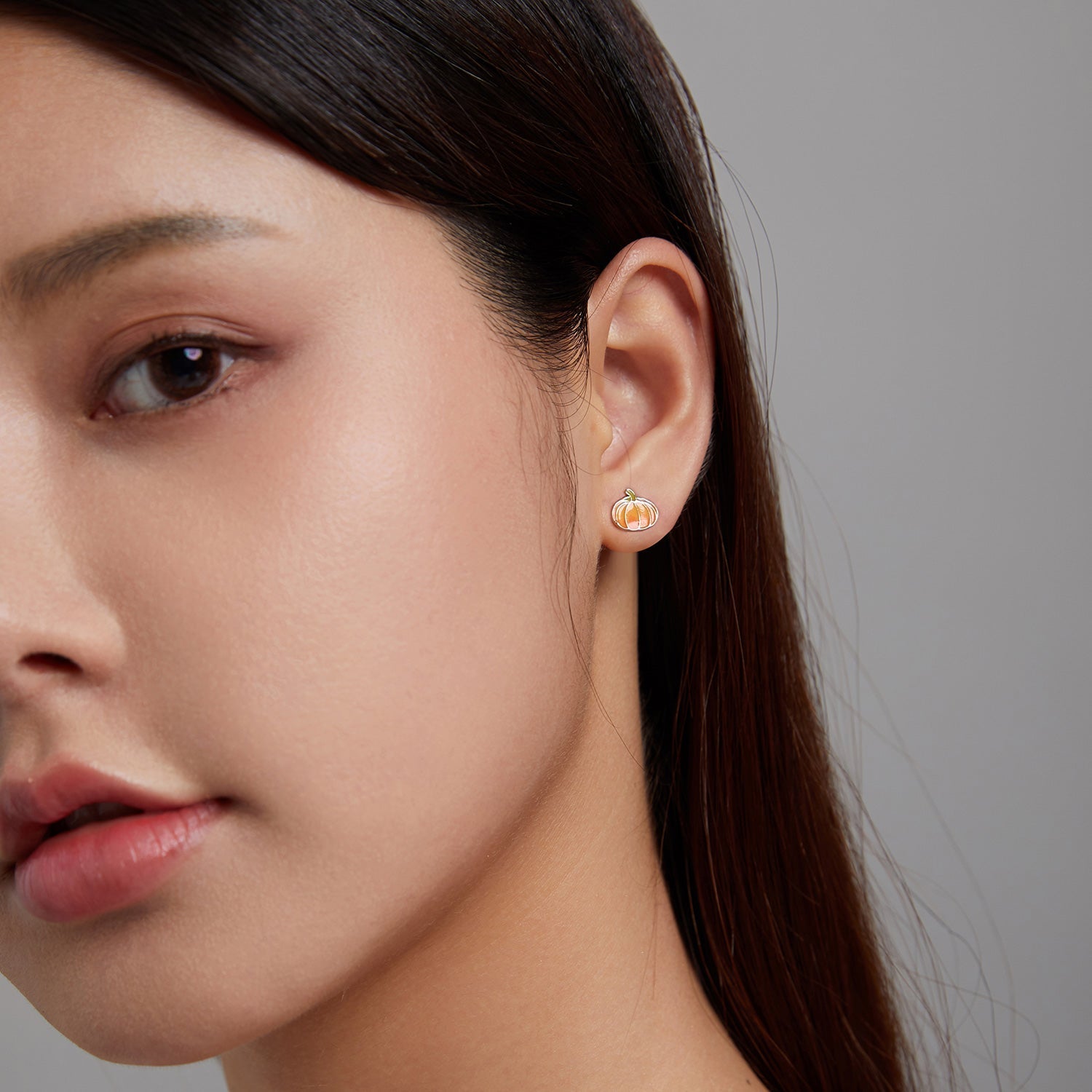 925 Sterling Silver Earrings with Enamel Finish in Gold Plating - 0.8*0.9cm for Women DestGlow