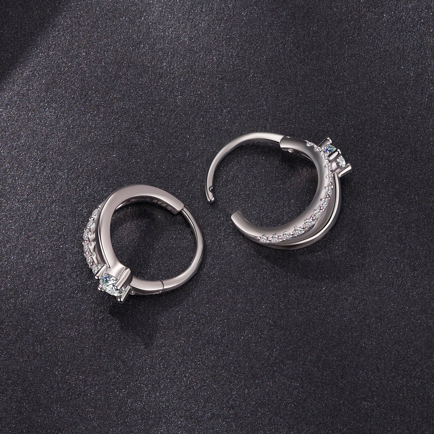 925 Sterling Silver Moissanite 0.3ct Earrings Size 1.2*0.6cm for Women DestGlow