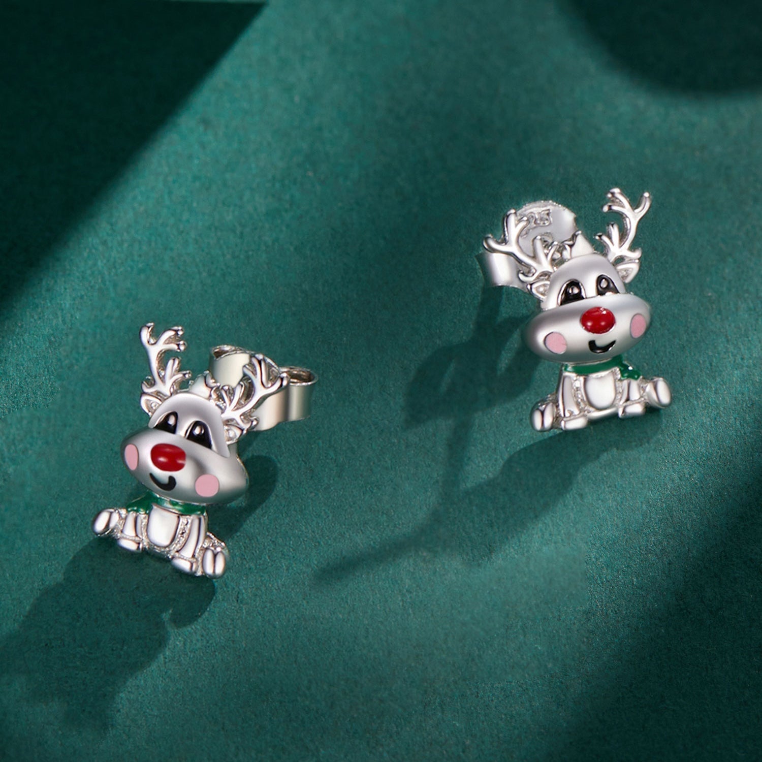 925 Sterling Silver Enamel Earrings 12x9mm DestGlow
