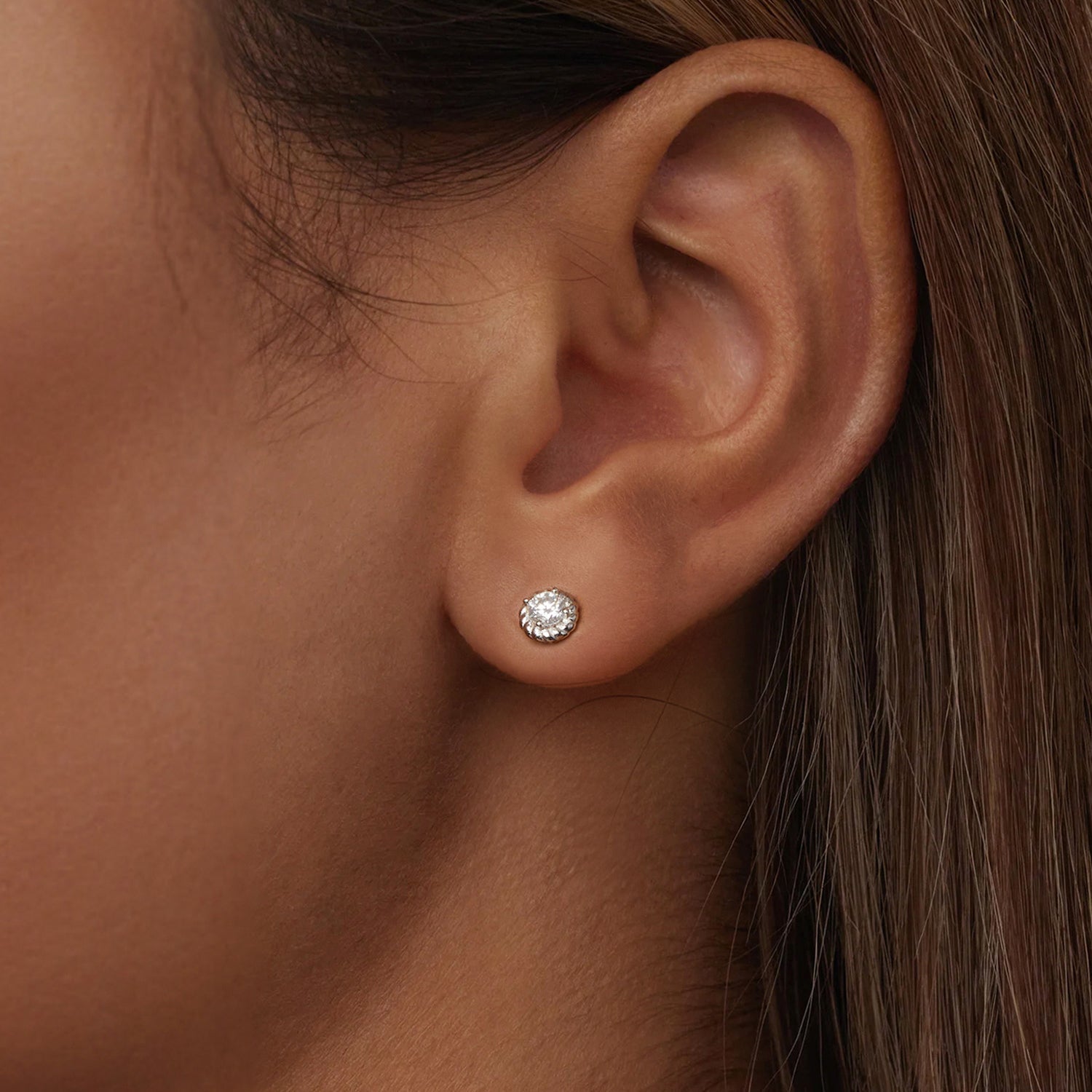 925 Sterling Silver 3mm Moissanite Earrings for Women DestGlow
