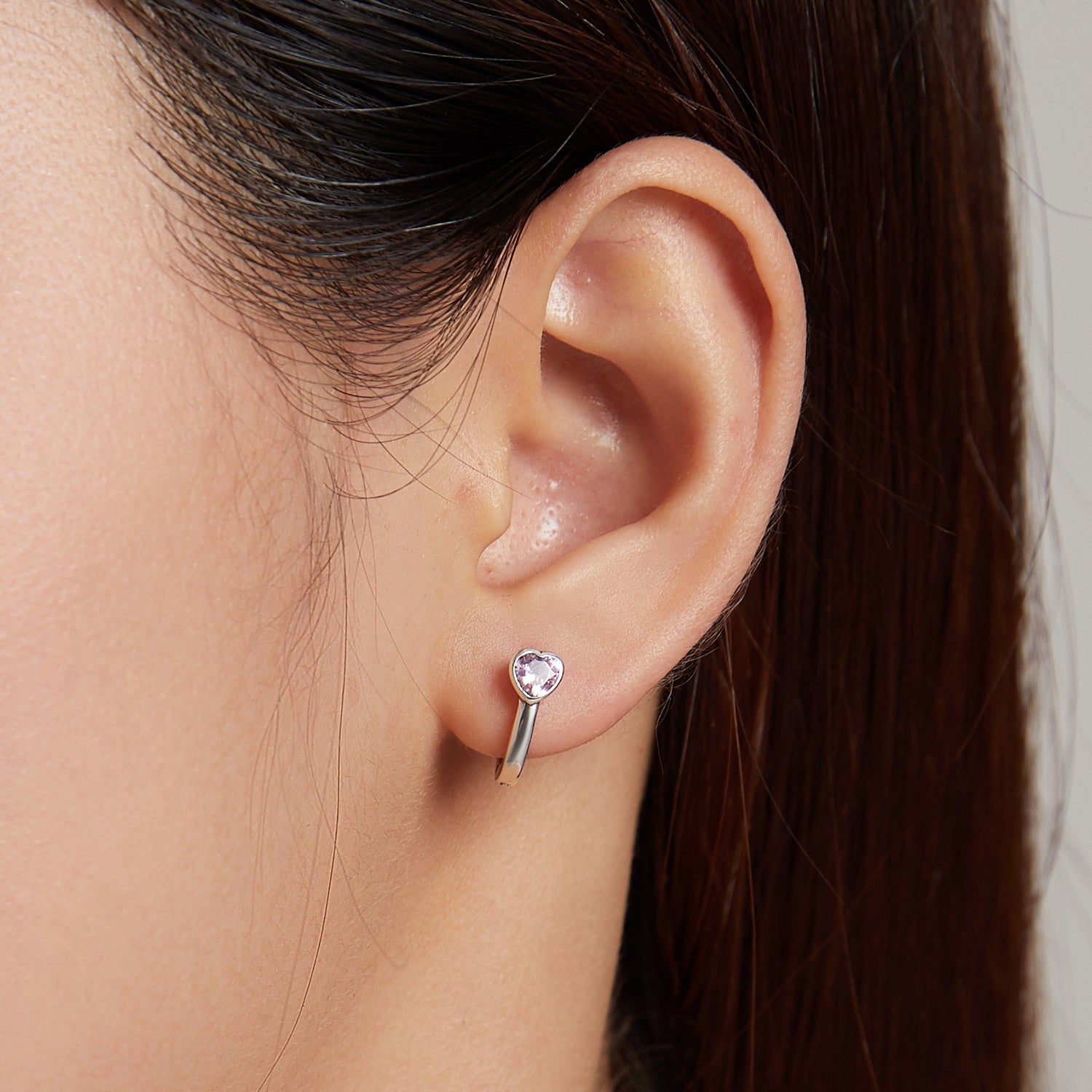 925 Sterling Silver Earrings with Pavé Setting CZ, Oxidized Silver, 1.2x0.5cm for Women DestGlow