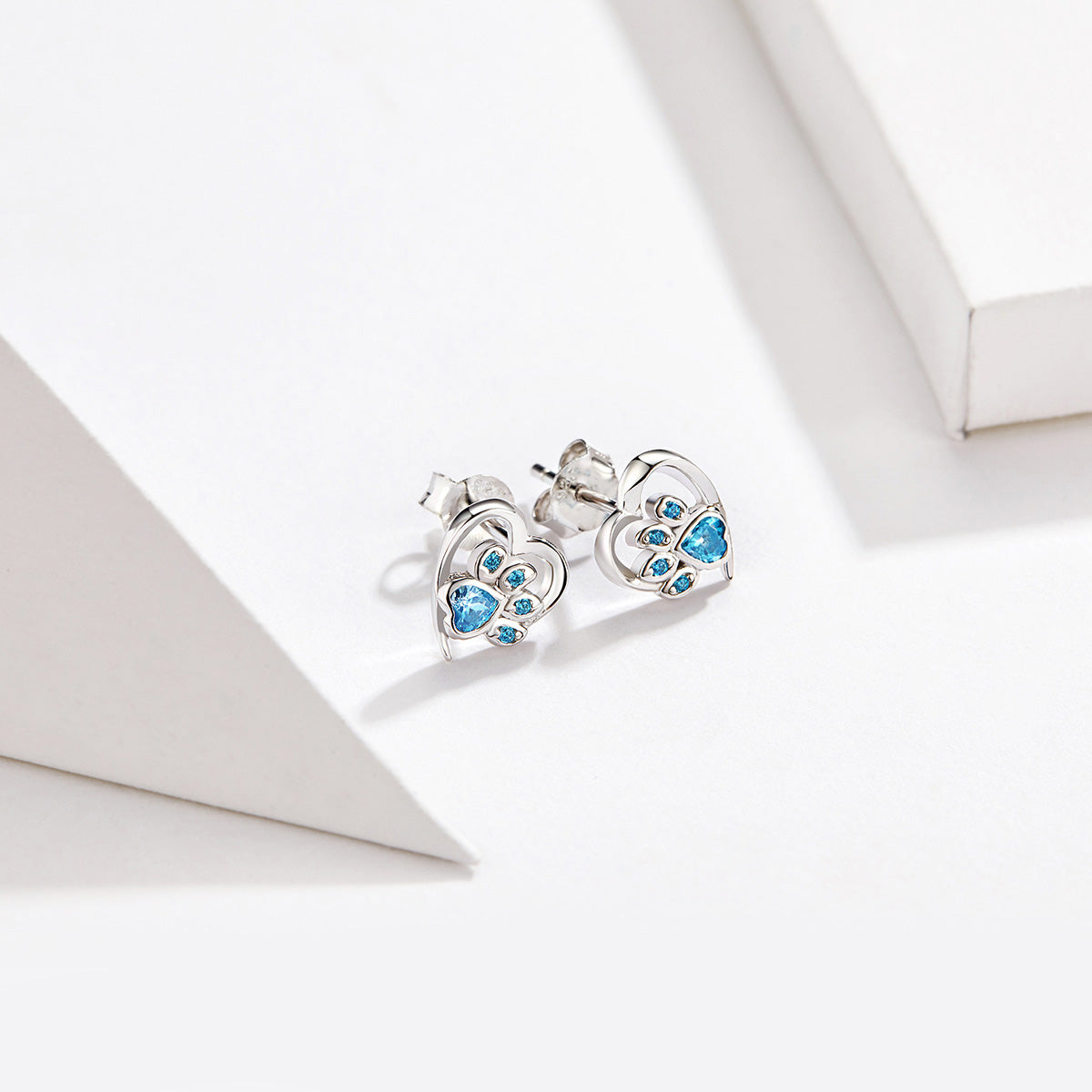 925 Sterling Silver Earrings with Pavé Setting CZ, 0.9cm for Women DestGlow