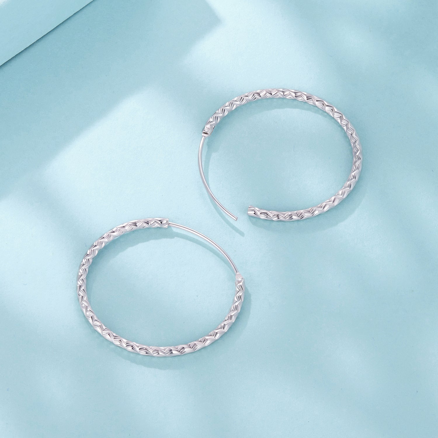 925 Sterling Silver Earrings Hoops 2.5 cm for Women DestGlow