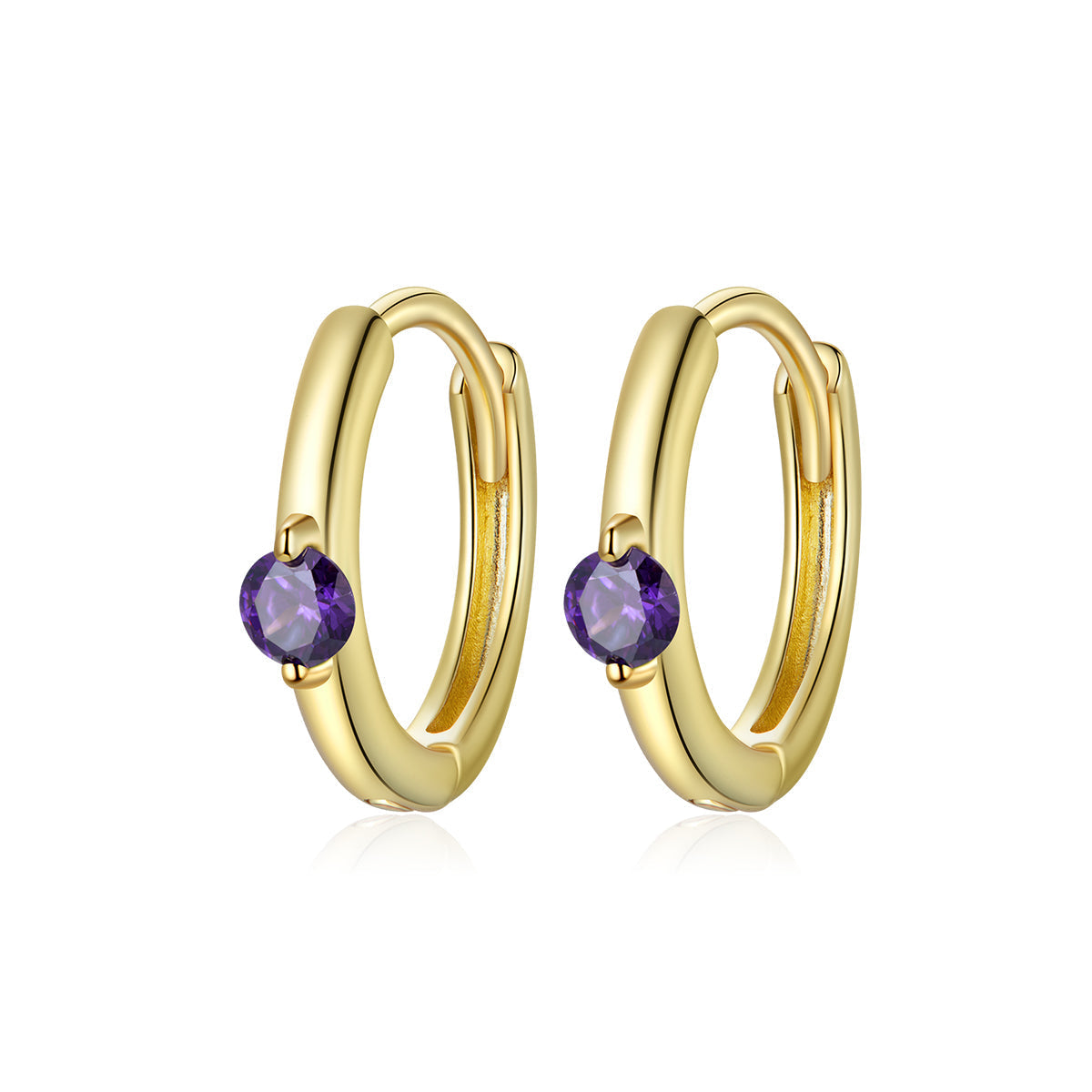 925 Sterling Silver Pavé Setting CZ Gold Plated Earrings for Women DestGlow