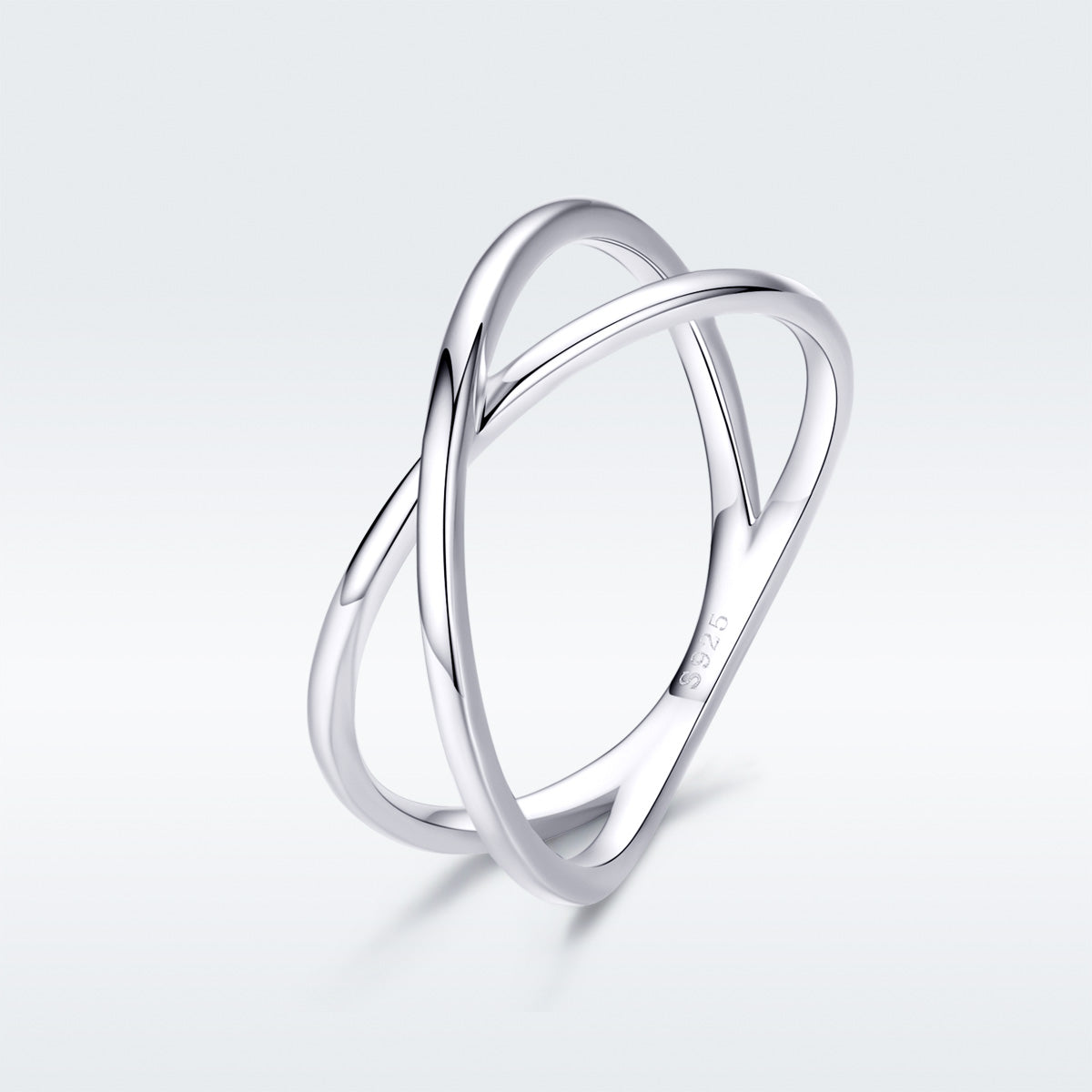 925 Sterling Silver Plated Platinum Ring Size 5.0 for Women DestGlow