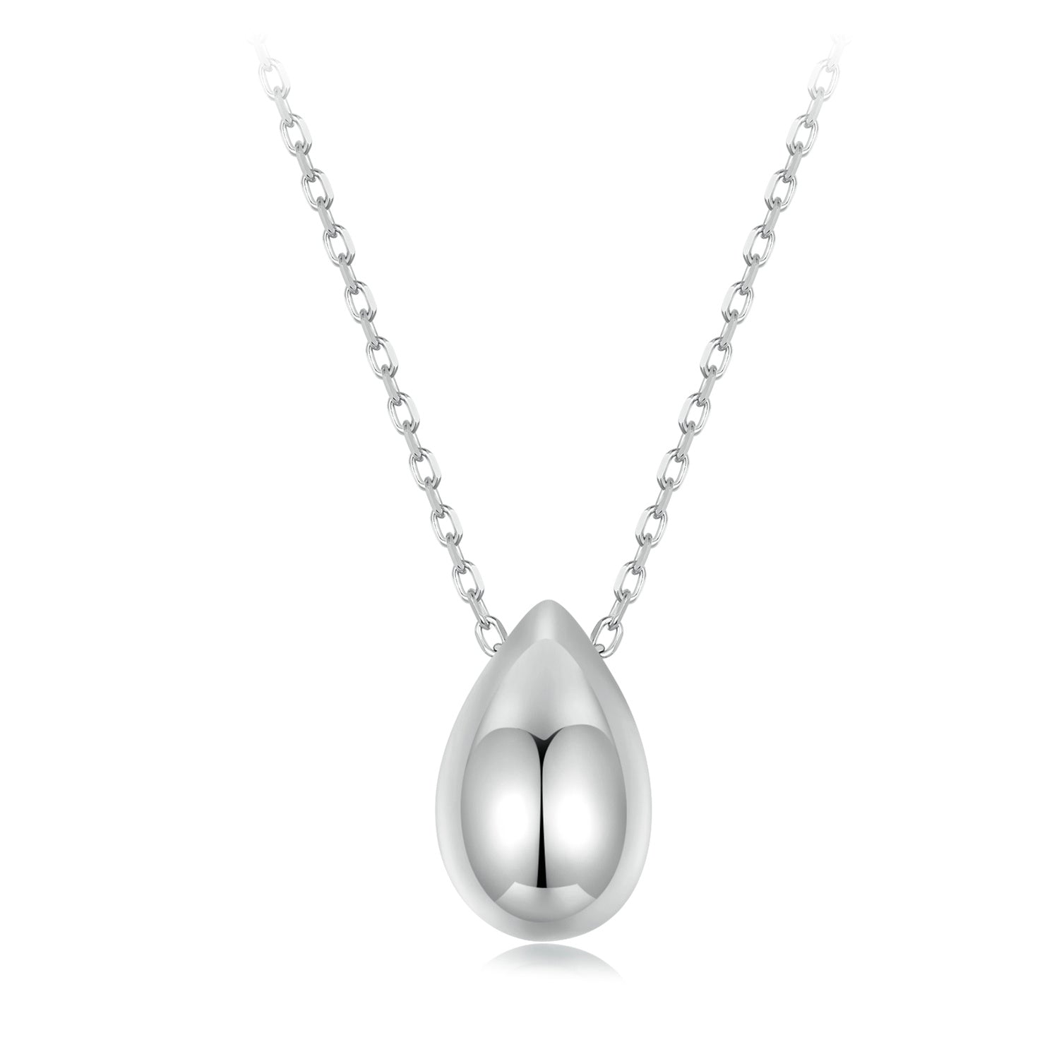 925 Sterling Silver White Gold Plated Necklace 40+5cm Length for Women DestGlow
