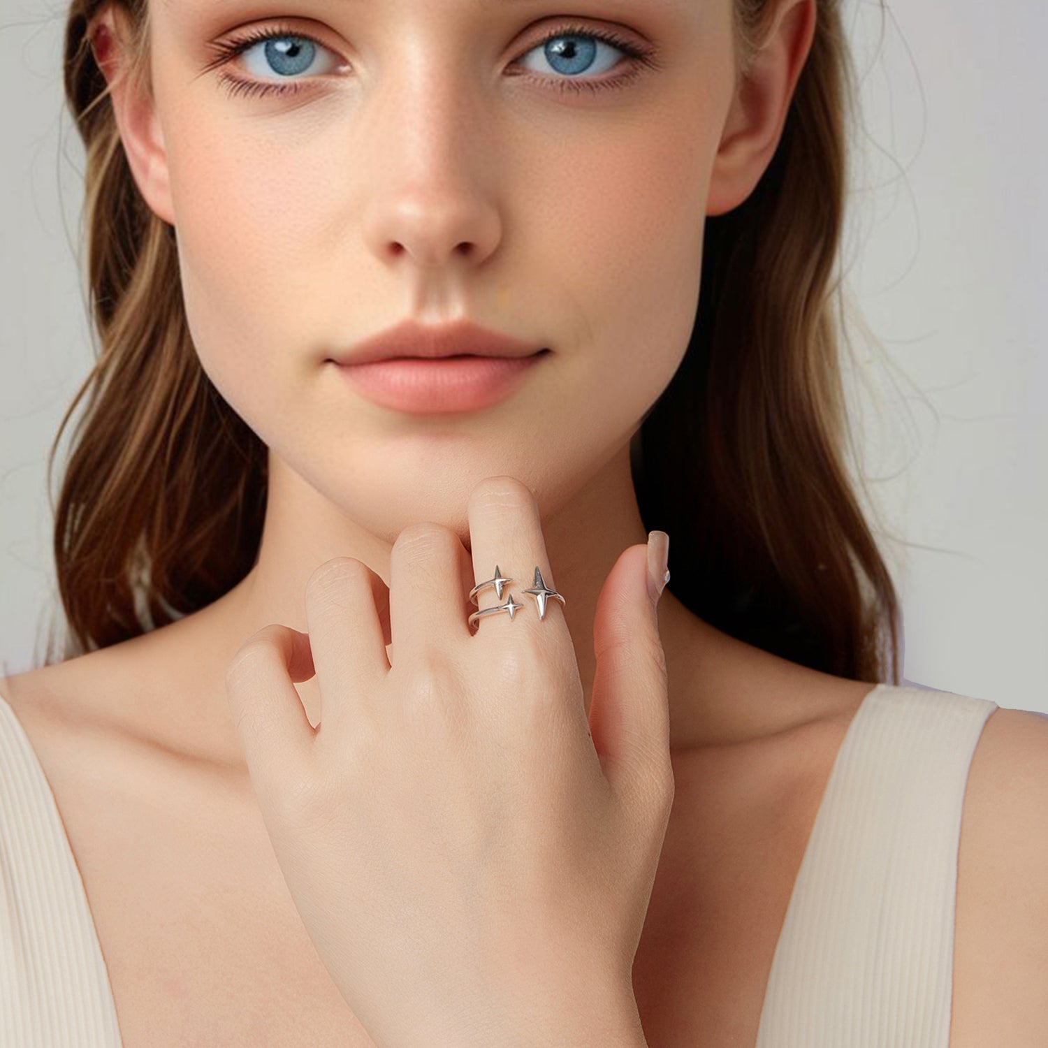 925 Sterling Silver Oxidized Silver Ring for Women DestGlow