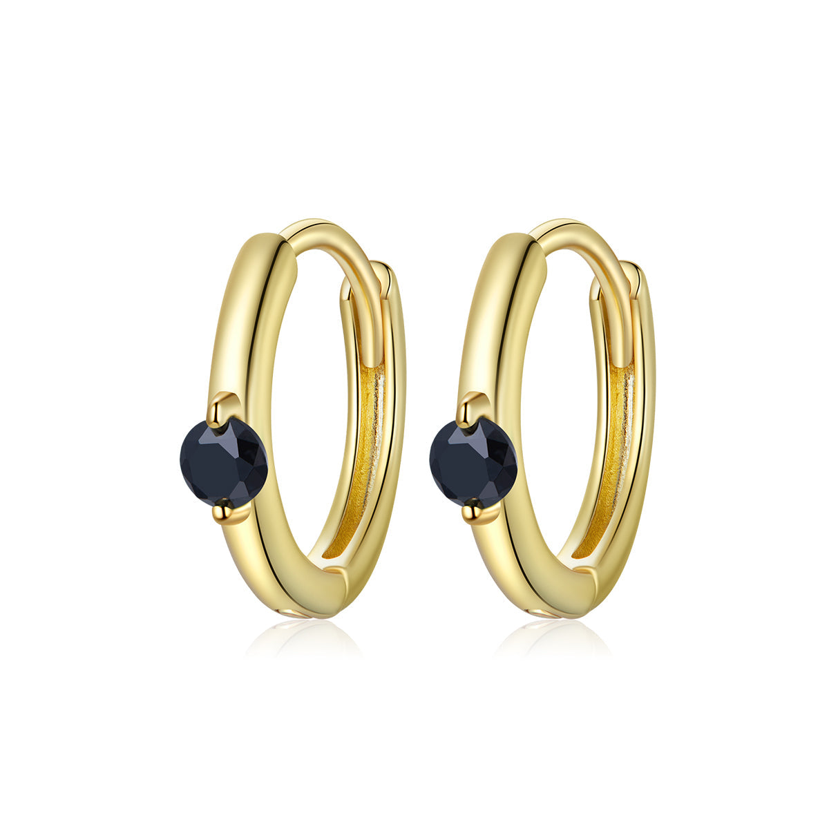 925 Sterling Silver Pavé Setting CZ Gold Plated Earrings for Women DestGlow