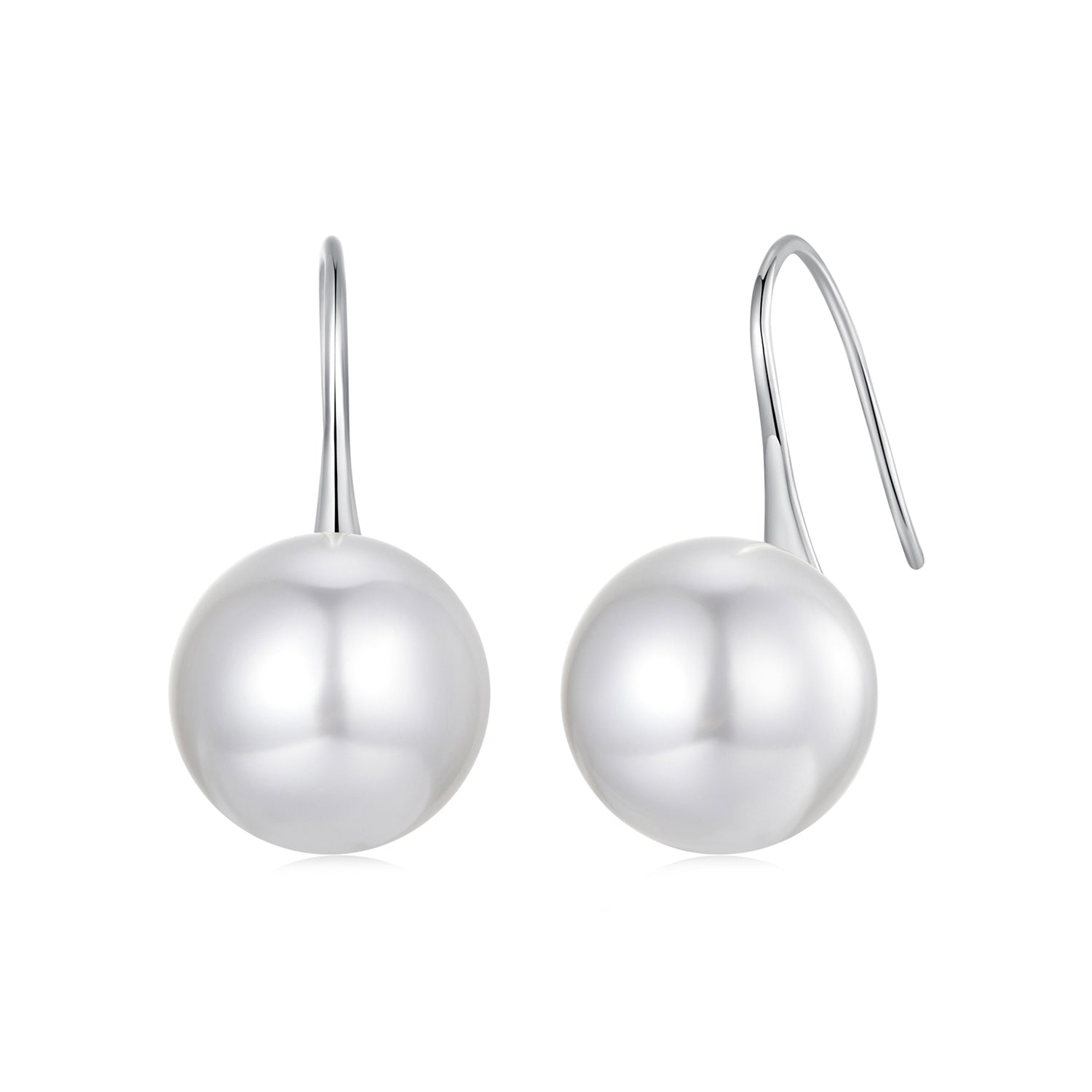 925 Sterling Silver Earrings with Quality Shell Pearl DestGlow