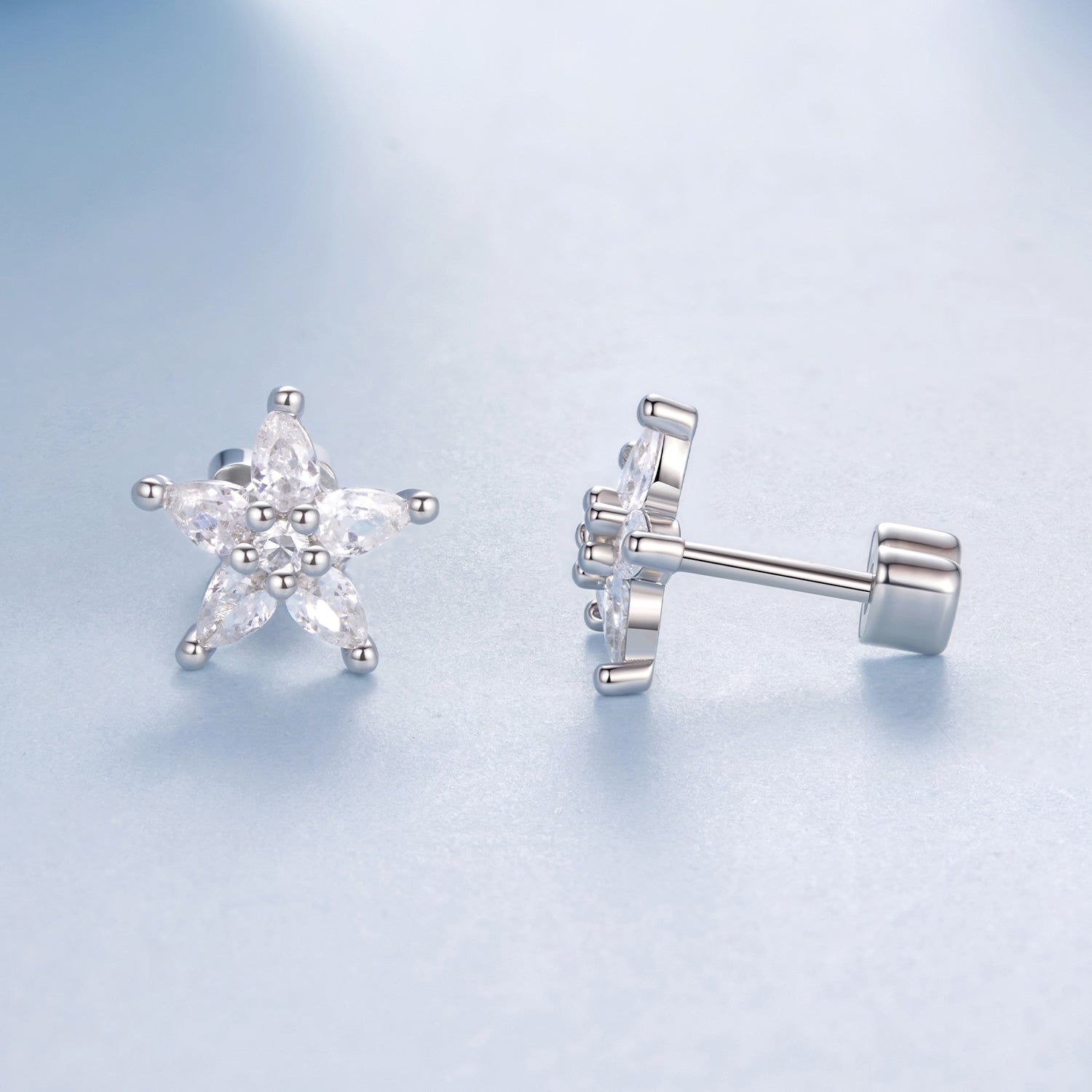 925 Sterling Silver Earrings with Pavé CZ Setting DestGlow