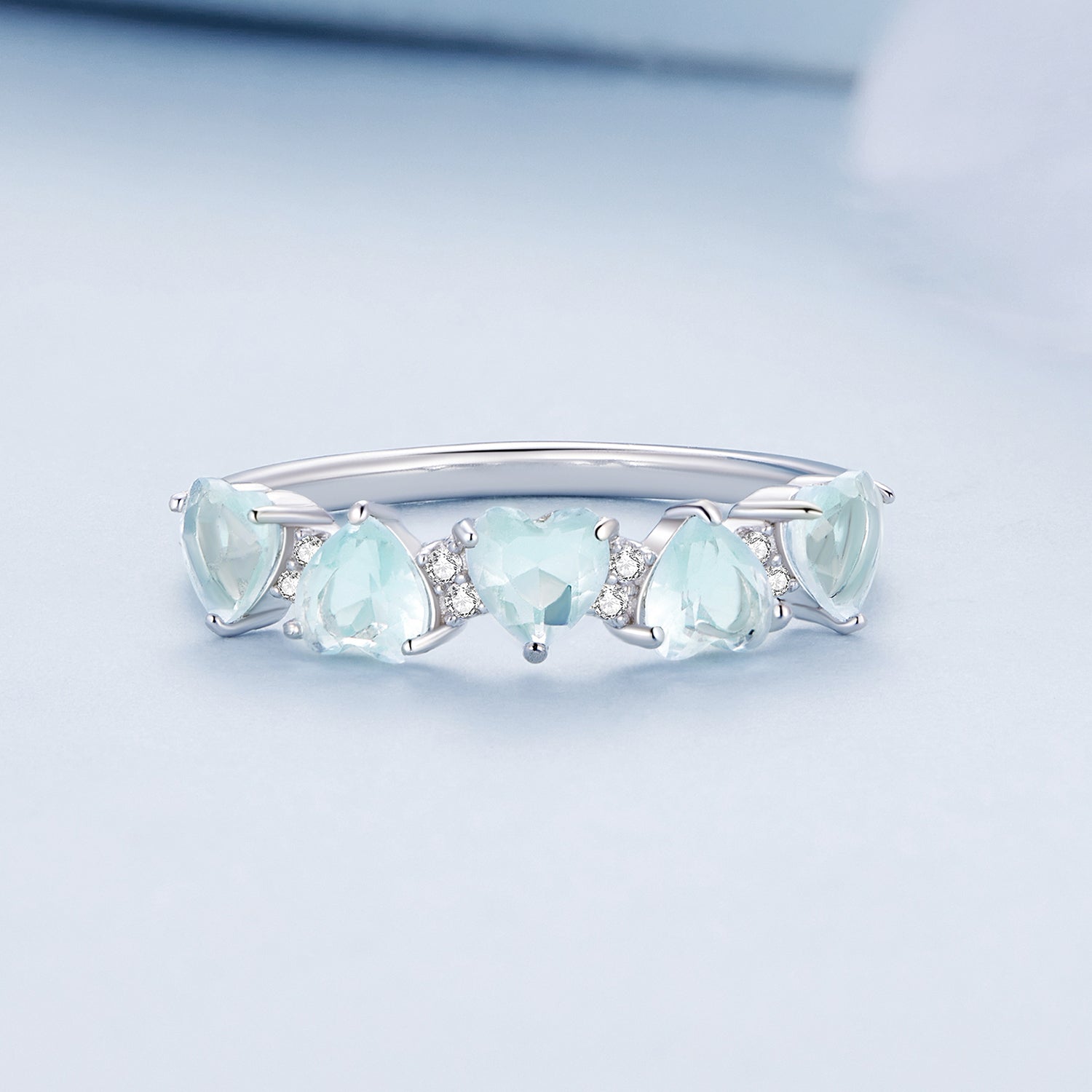 925 Sterling Silver Ring with 4.5mm Pavé Set CZ, Size 7, for Women by Bids.com