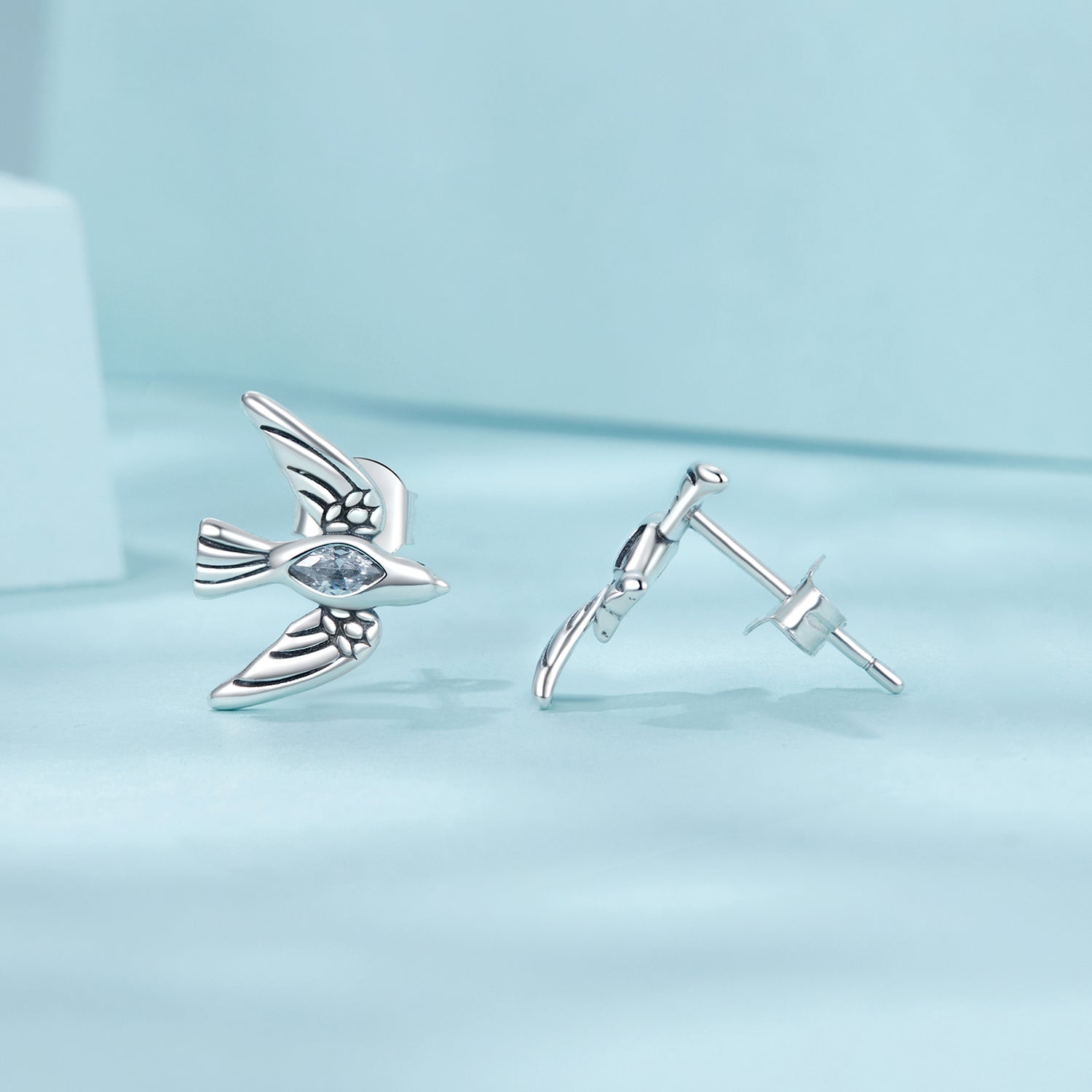 925 Sterling Silver Oxidized CZ Earrings for Women DestGlow