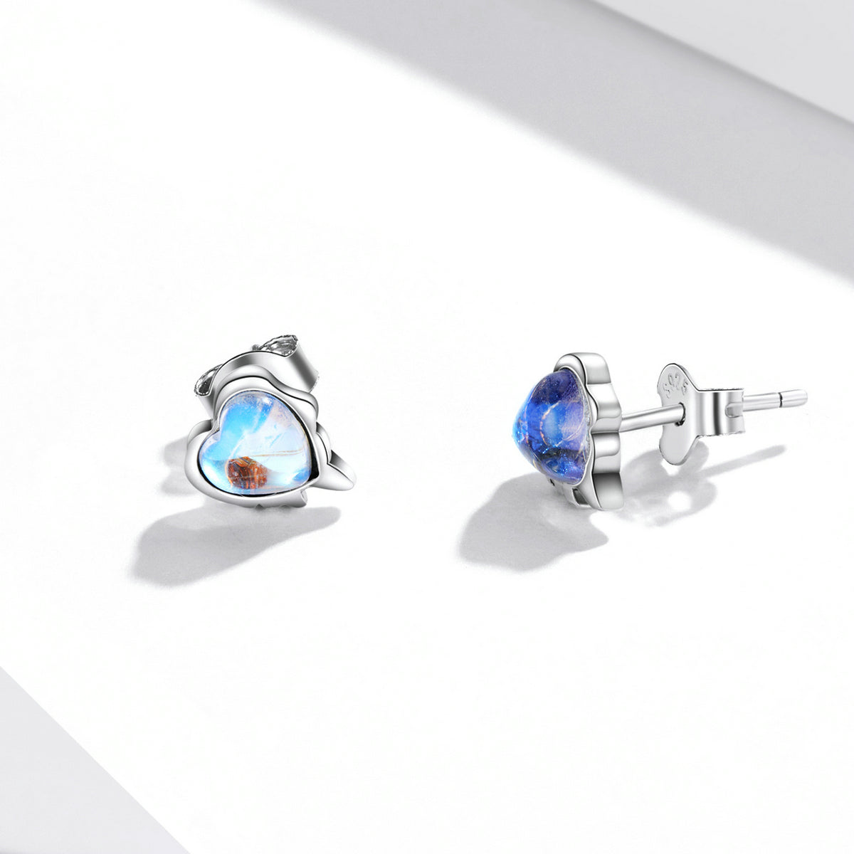 925 Sterling Silver Moonstone Earrings for Women DestGlow