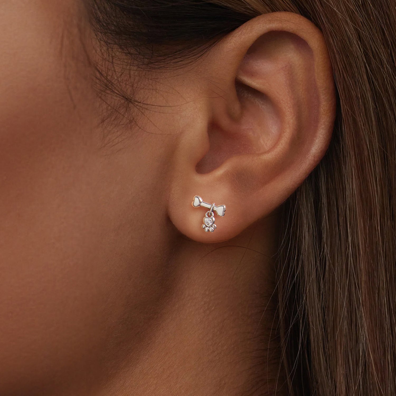 925 Sterling Silver Earrings with Pavé Setting CZ in Oxidized Silver DestGlow