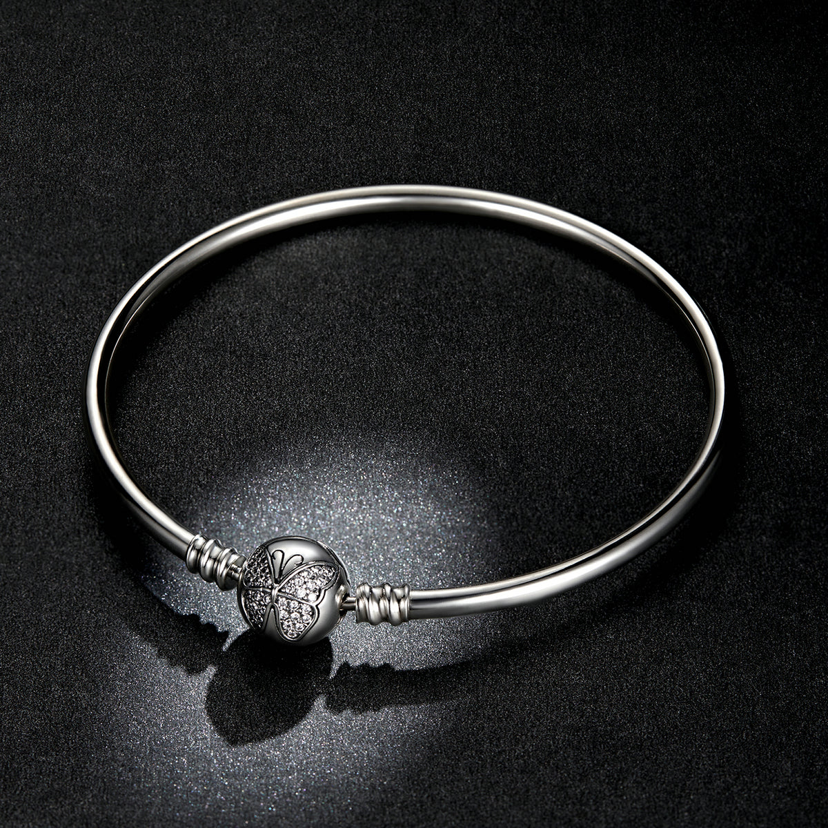 925 Sterling Silver 17.0 cm Oxidized CZ Bracelet for Women DestGlow