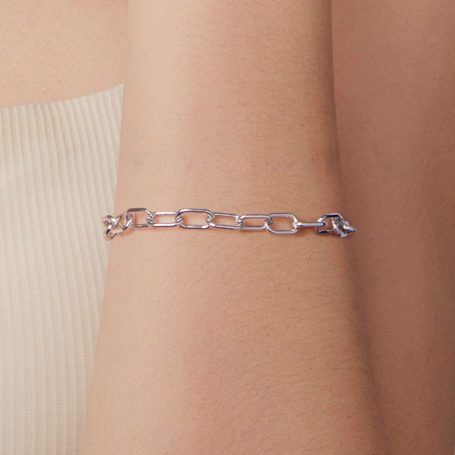 925 Sterling Silver White Gold Plated 15+6cm Adjustable Bracelet for Women DestGlow