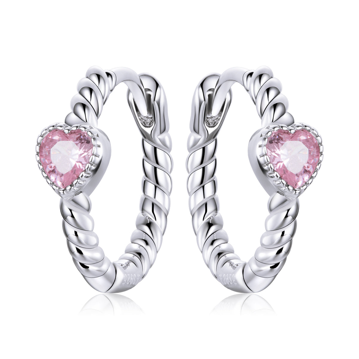 925 Sterling Silver CZ Earrings with Pavé Setting 1.3cm for Women DestGlow