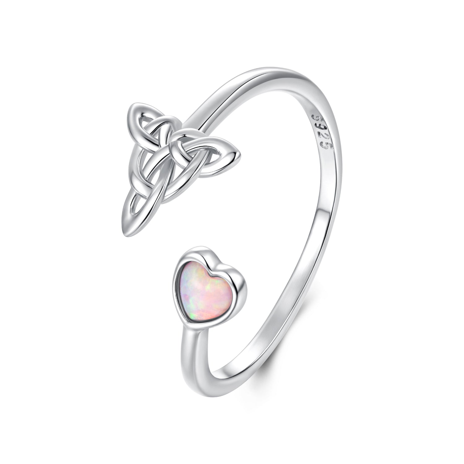 925 Sterling Silver Synthetic Opal White Gold Plated Ring for Women DestGlow