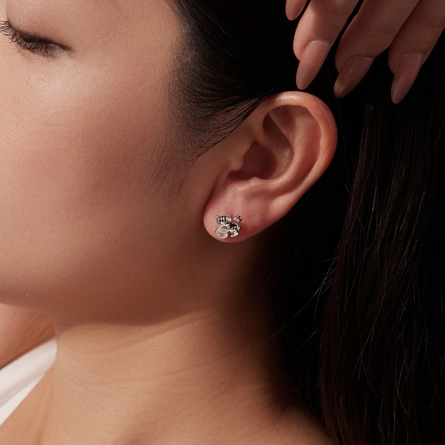 925 Sterling Silver Brass White Gold Plated Earrings with CZ for Women DestGlow