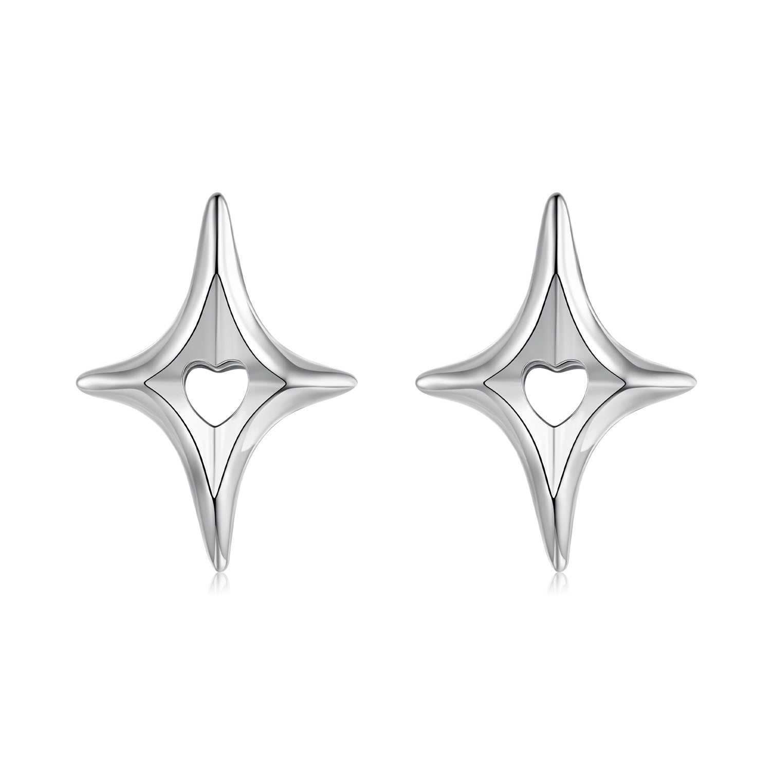 925 Sterling Silver Earrings 1.2x0.9cm DestGlow