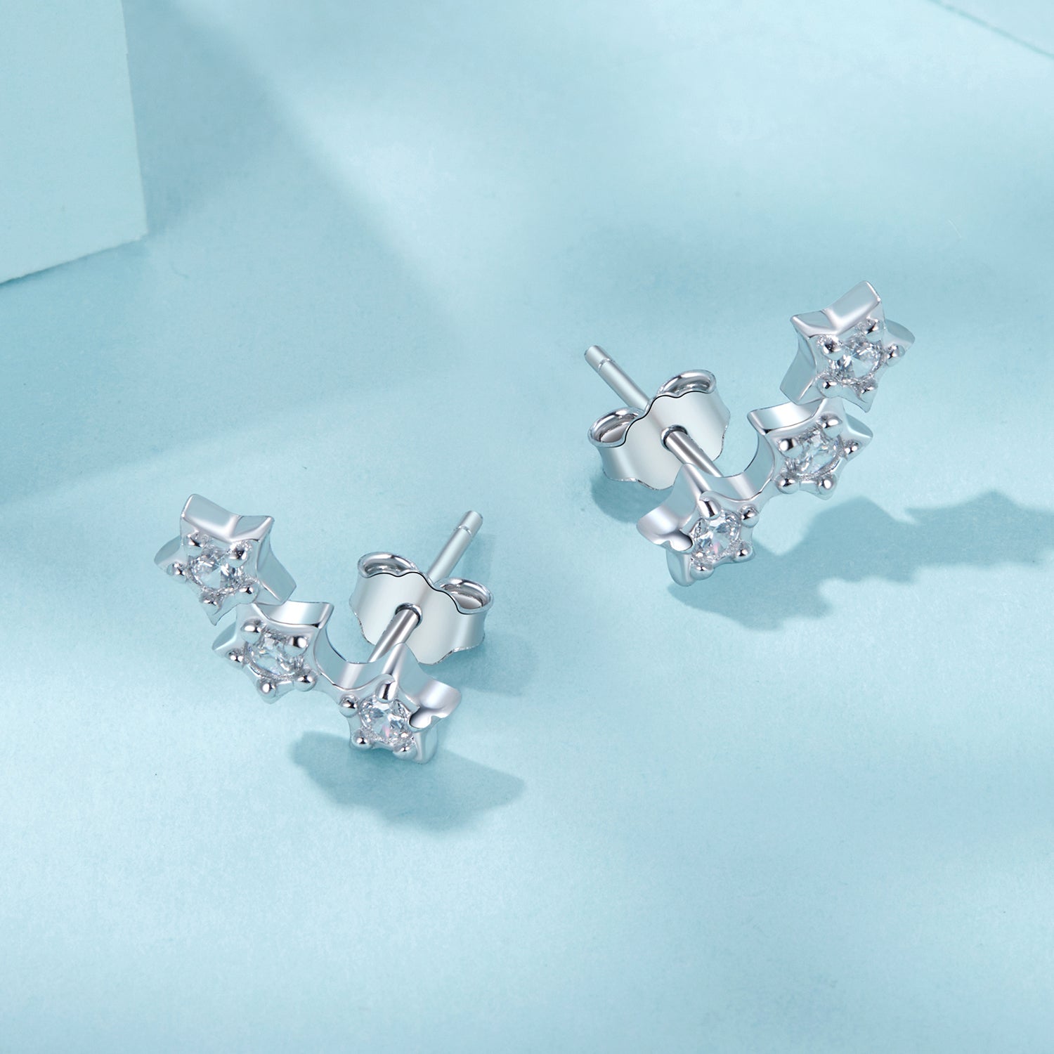 925 Sterling Silver Pavé Setting CZ Earrings for Women DestGlow