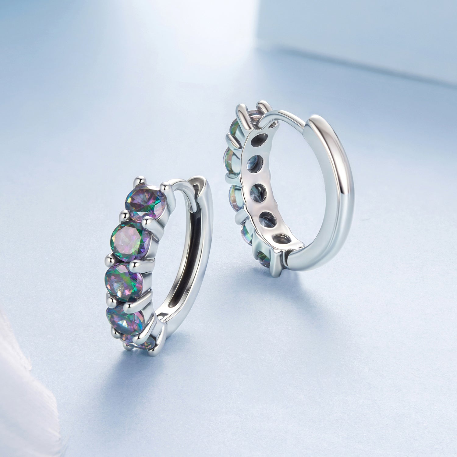 925 Sterling Silver Earrings with Pavé Setting CZ in Oxidized Finish for Women DestGlow