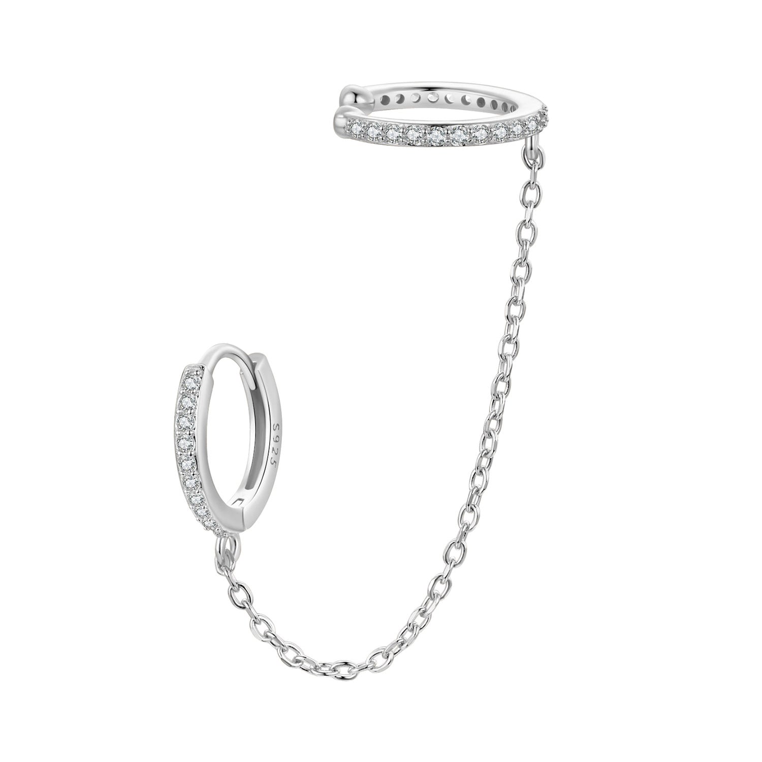 S925 Sterling Silver Earrings with Pavé Setting CZ for Women DestGlow