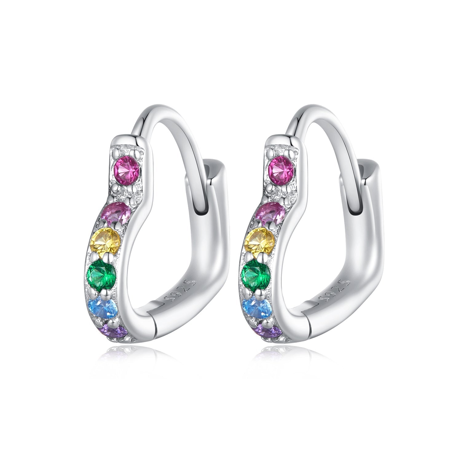 925 Sterling Silver Earrings with Pavé Setting CZ for Women DestGlow