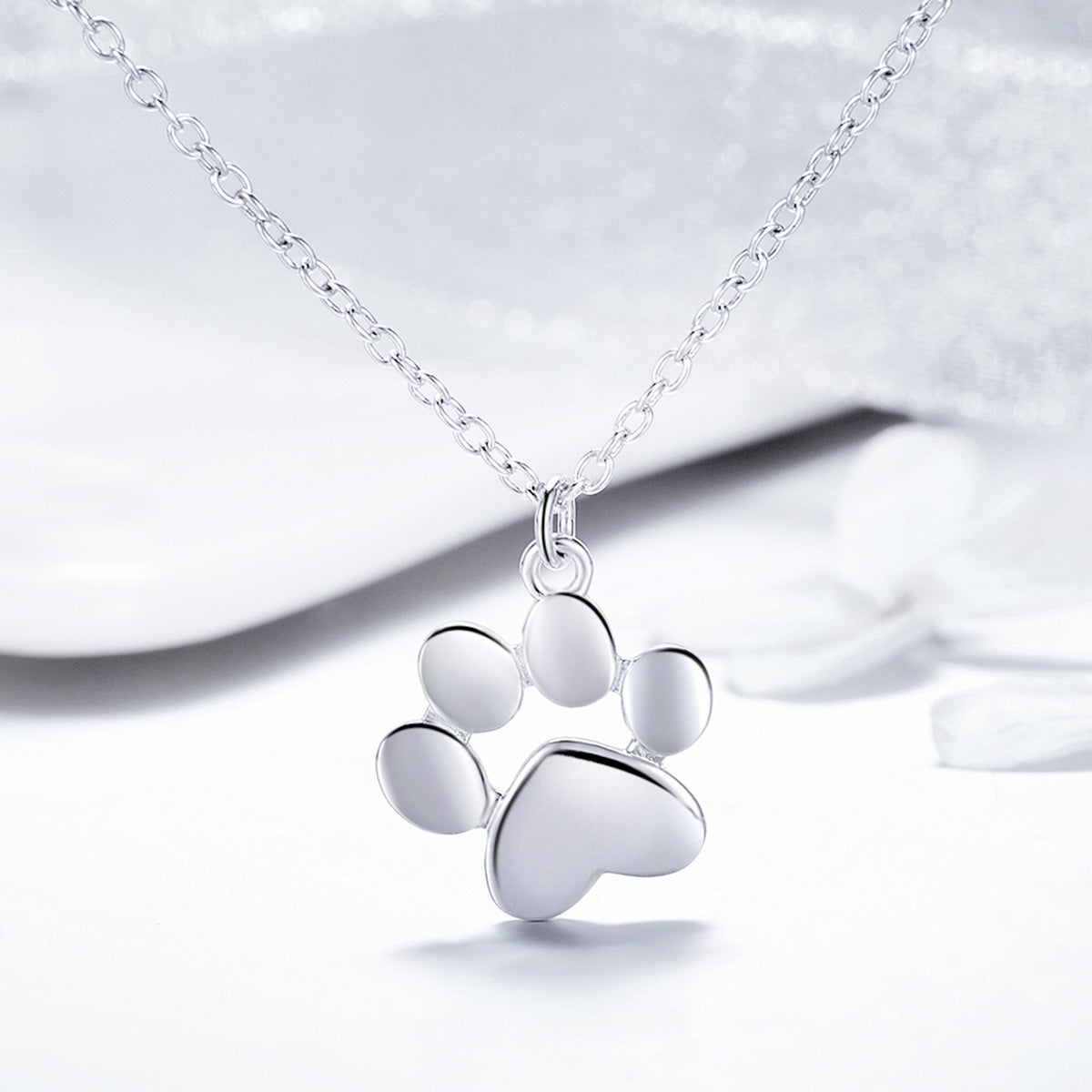 925 Sterling Silver Necklace with SCN Pendant 1.5x1.4cm for Women DestGlow