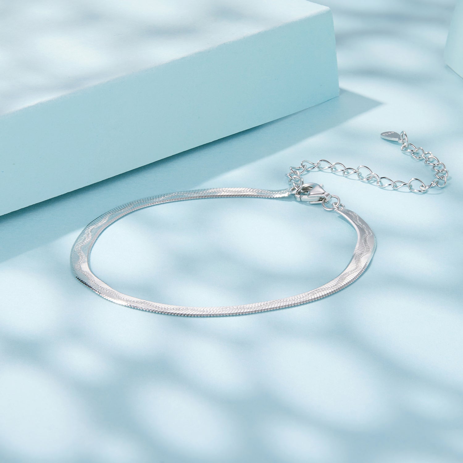 925 Sterling Silver Plated White Gold Bracelet for Unisex DestGlow